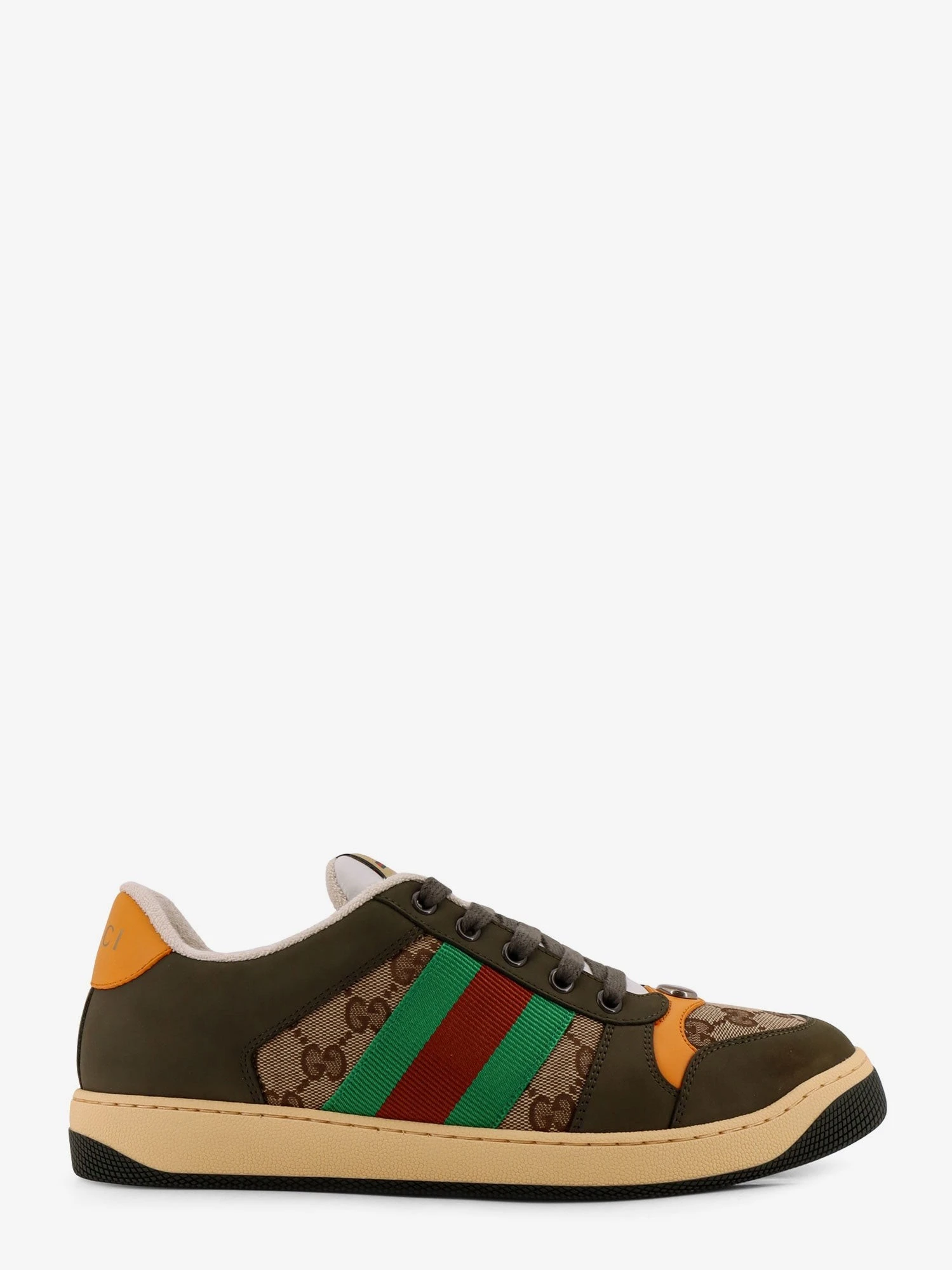Screener low-top leather and GG Supreme fabric sneakers.webp
