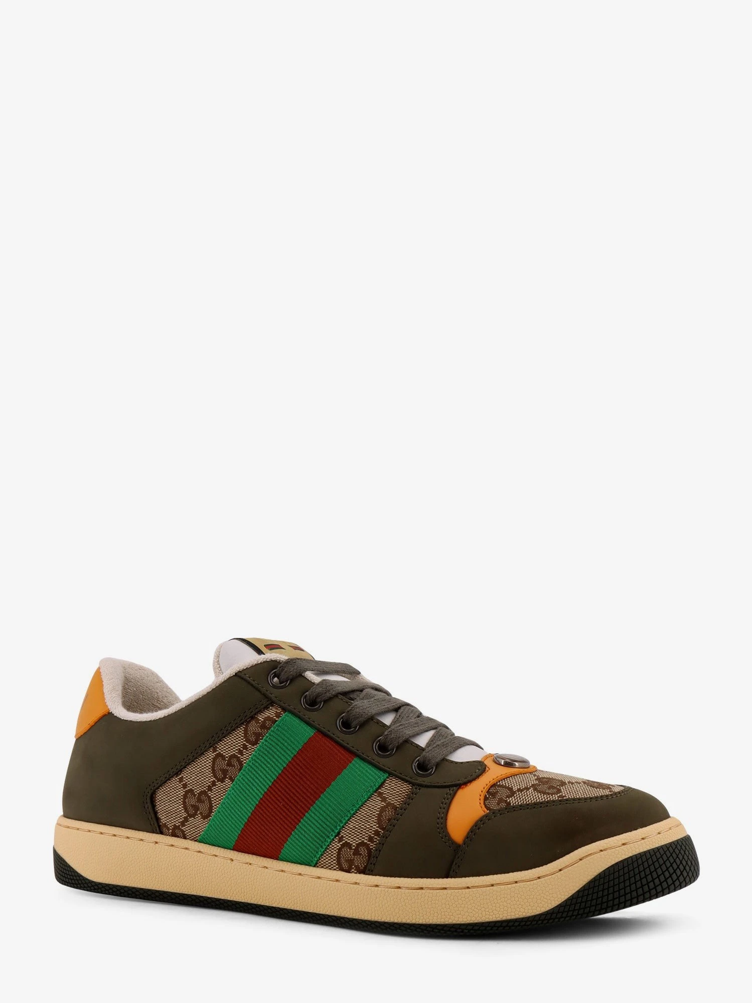 Screener low-top leather and GG Supreme fabric sneakers.webp