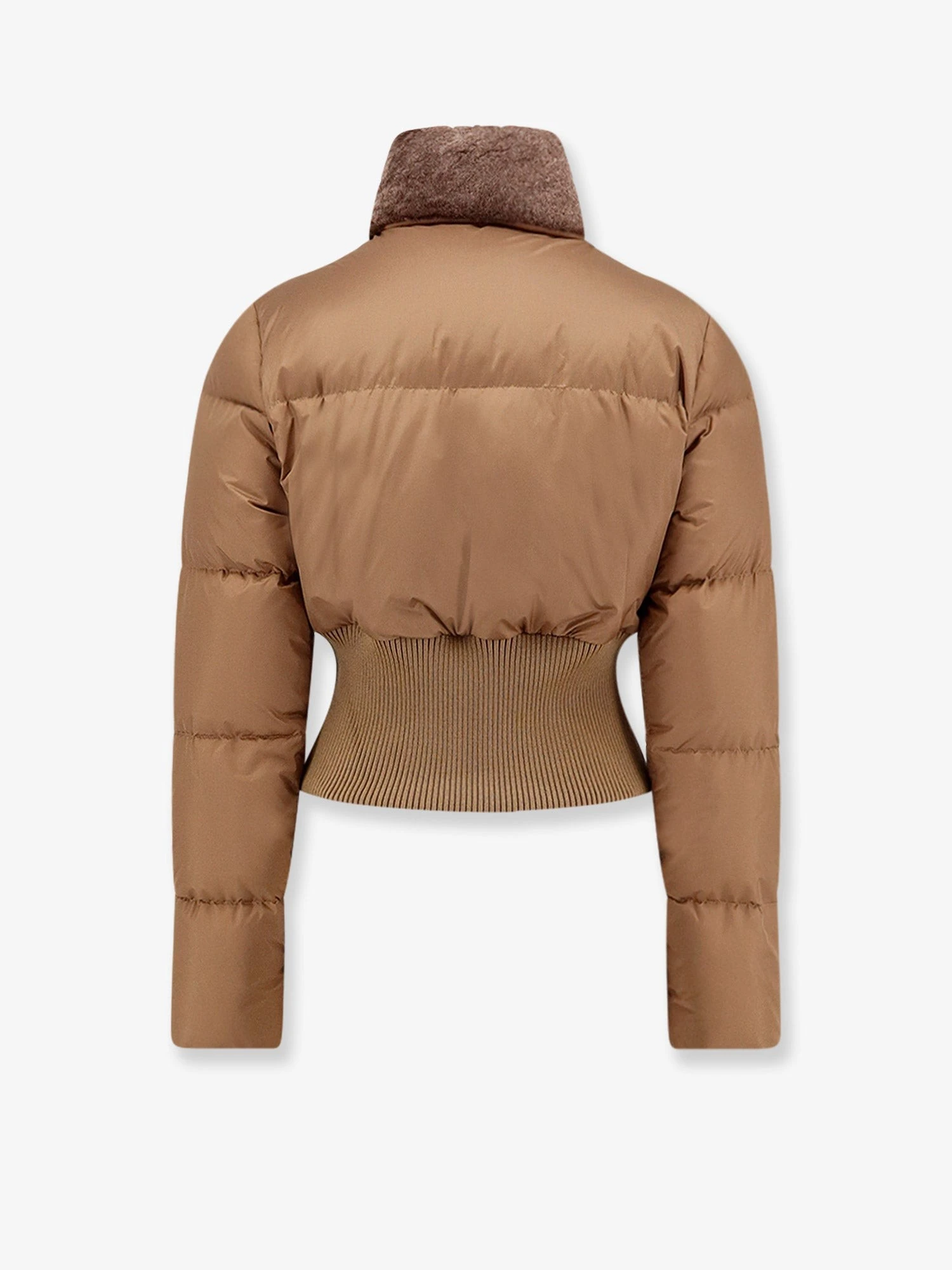 Technical fabric and shearling down jacket.webp