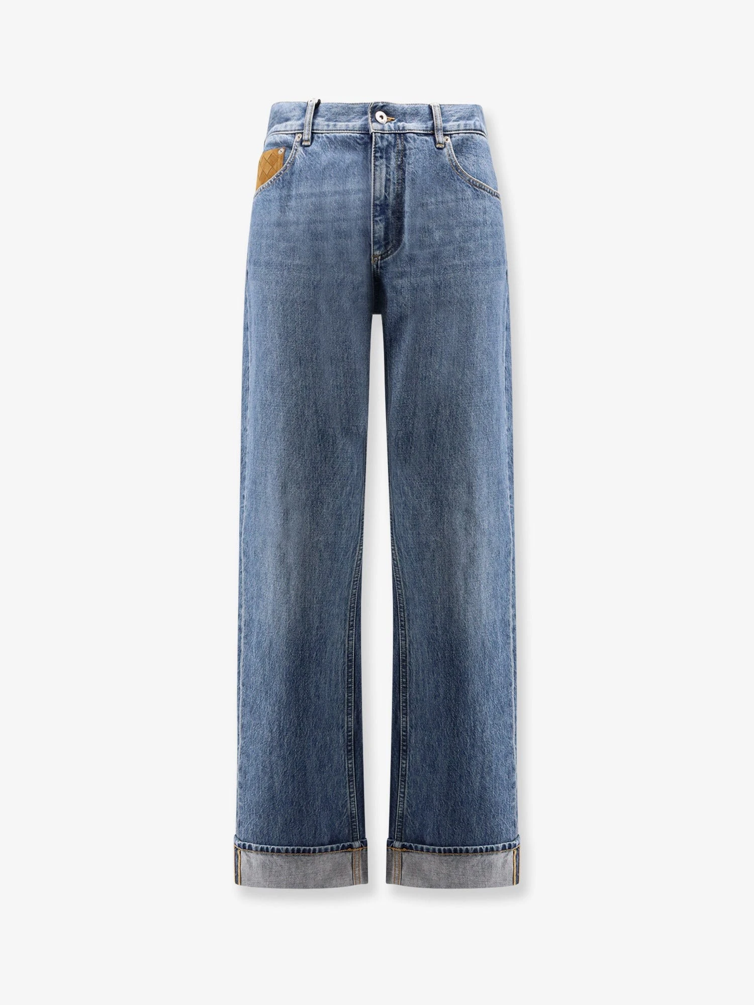 Wide leg jeans with turn up.webp