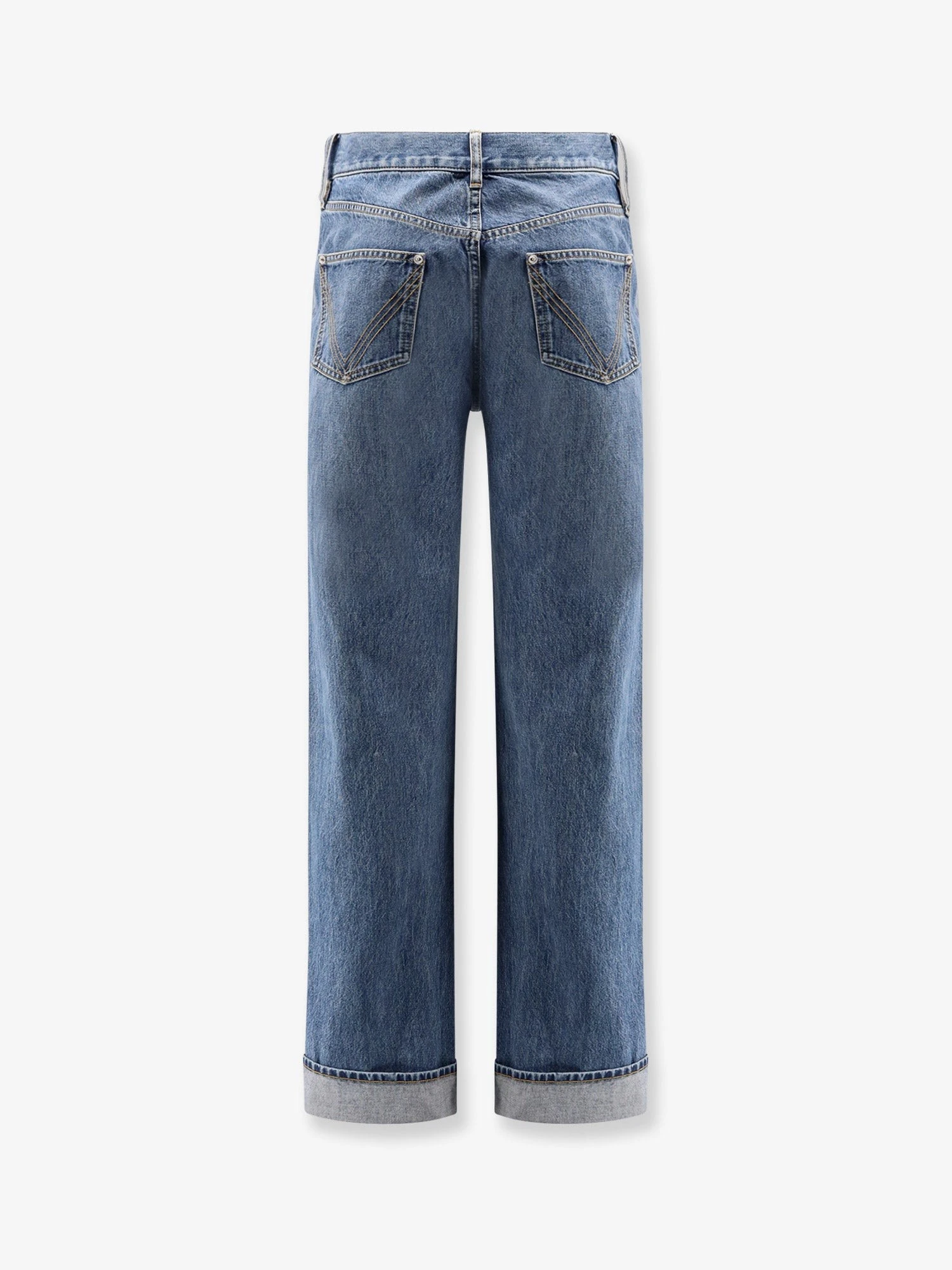 Wide leg jeans with turn up.webp