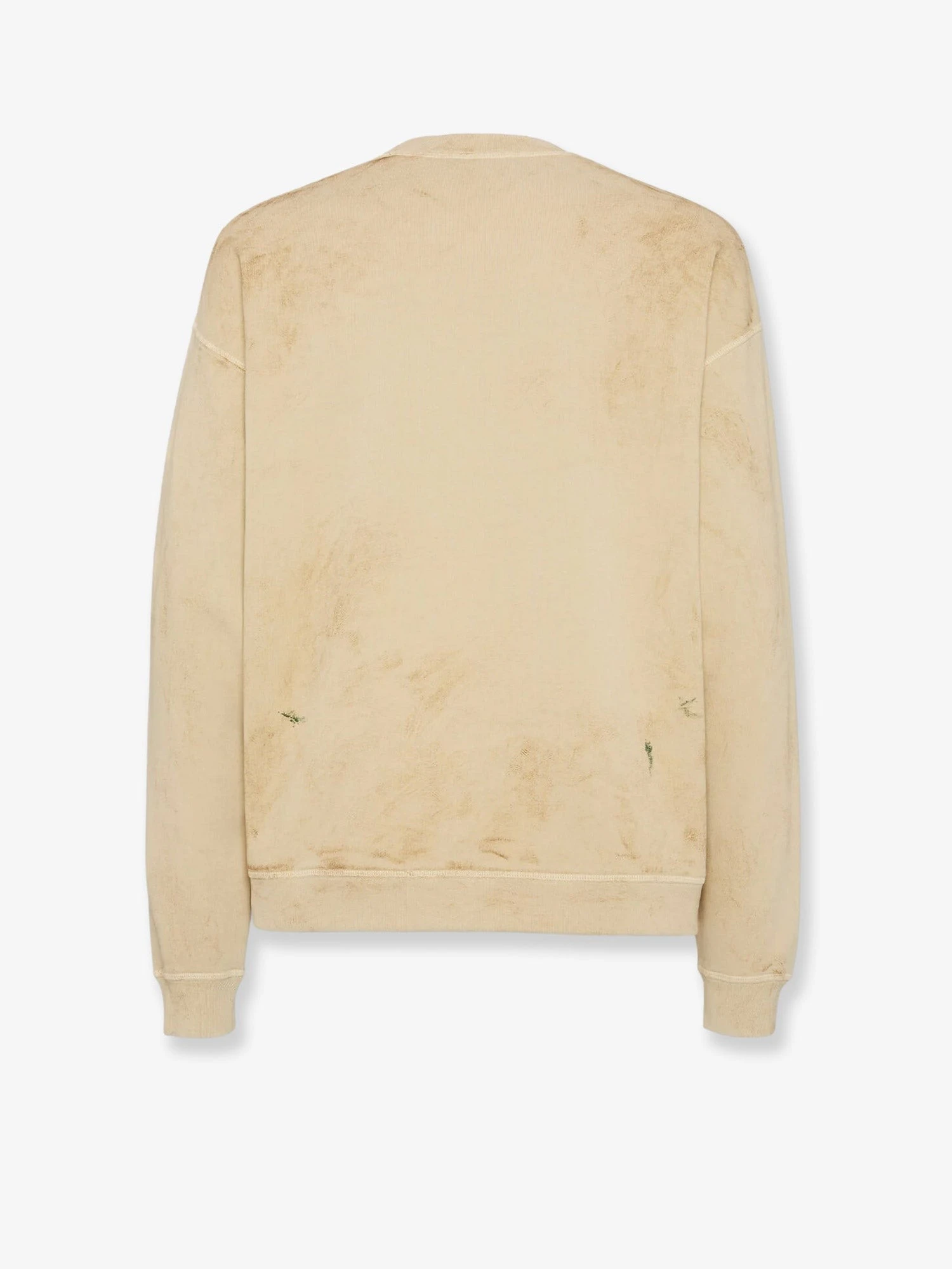 Cotton sweatshirt with distressed effect.webp