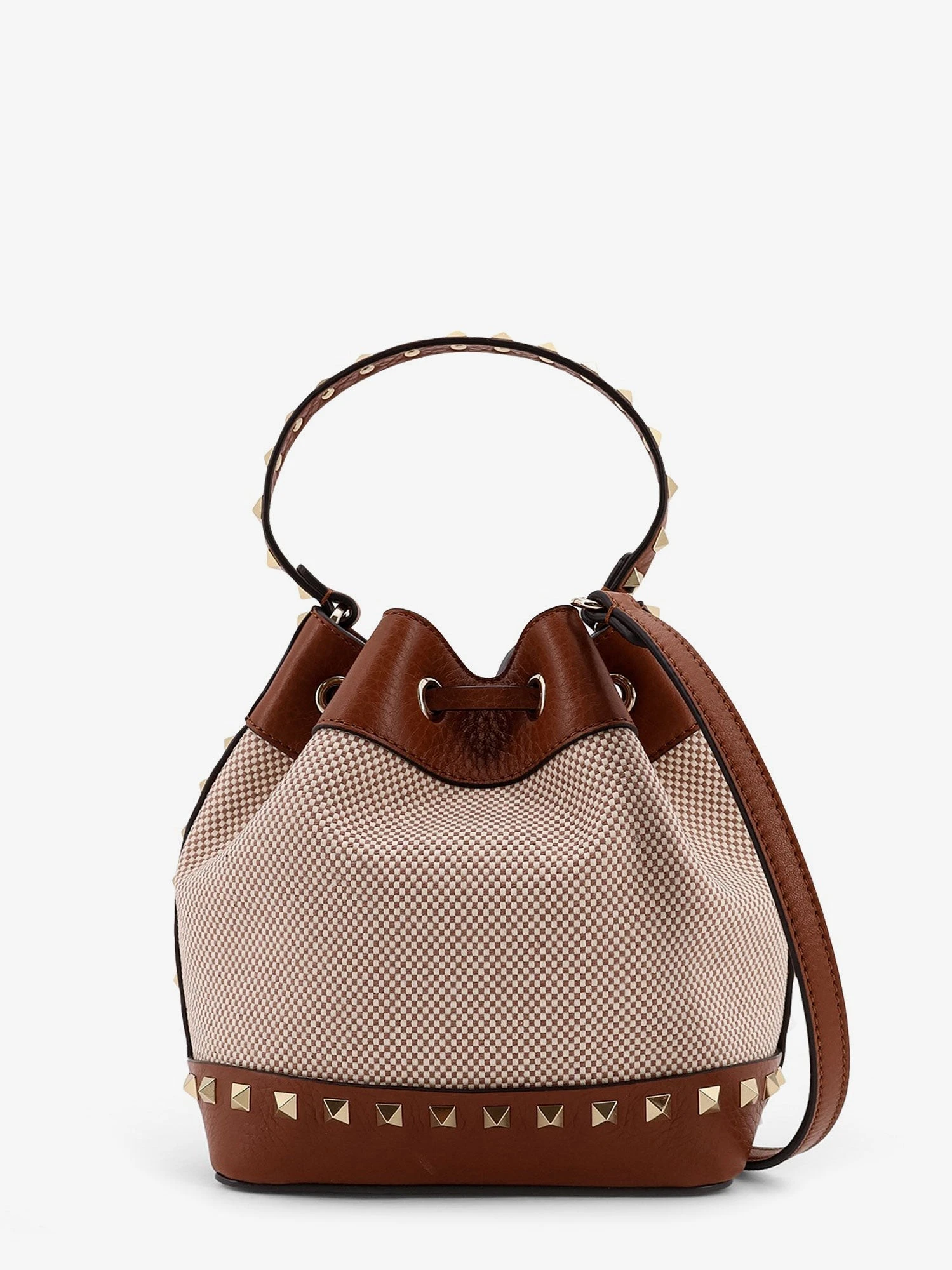 Rockstud Spike canvas and leather shoulder bag.webp