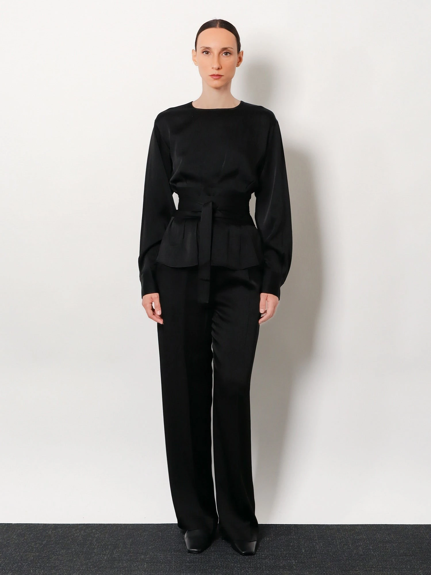 Relaxed satin trousers.webp