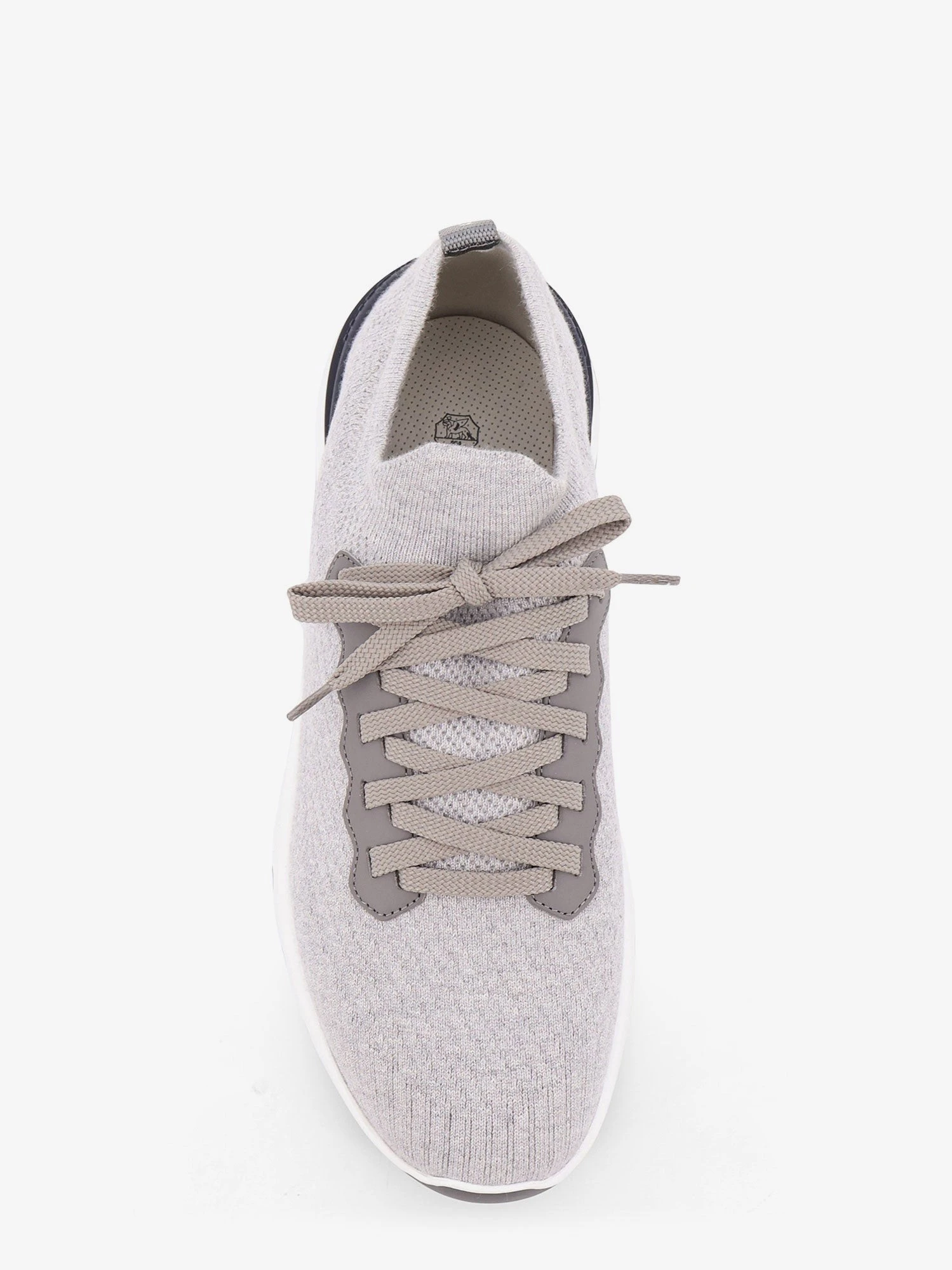 Low-top cotton knit and leather sneakers.webp