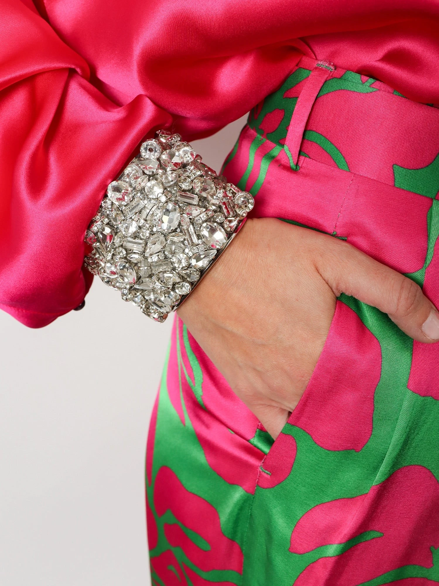 Brass bracelet with crystals.webp