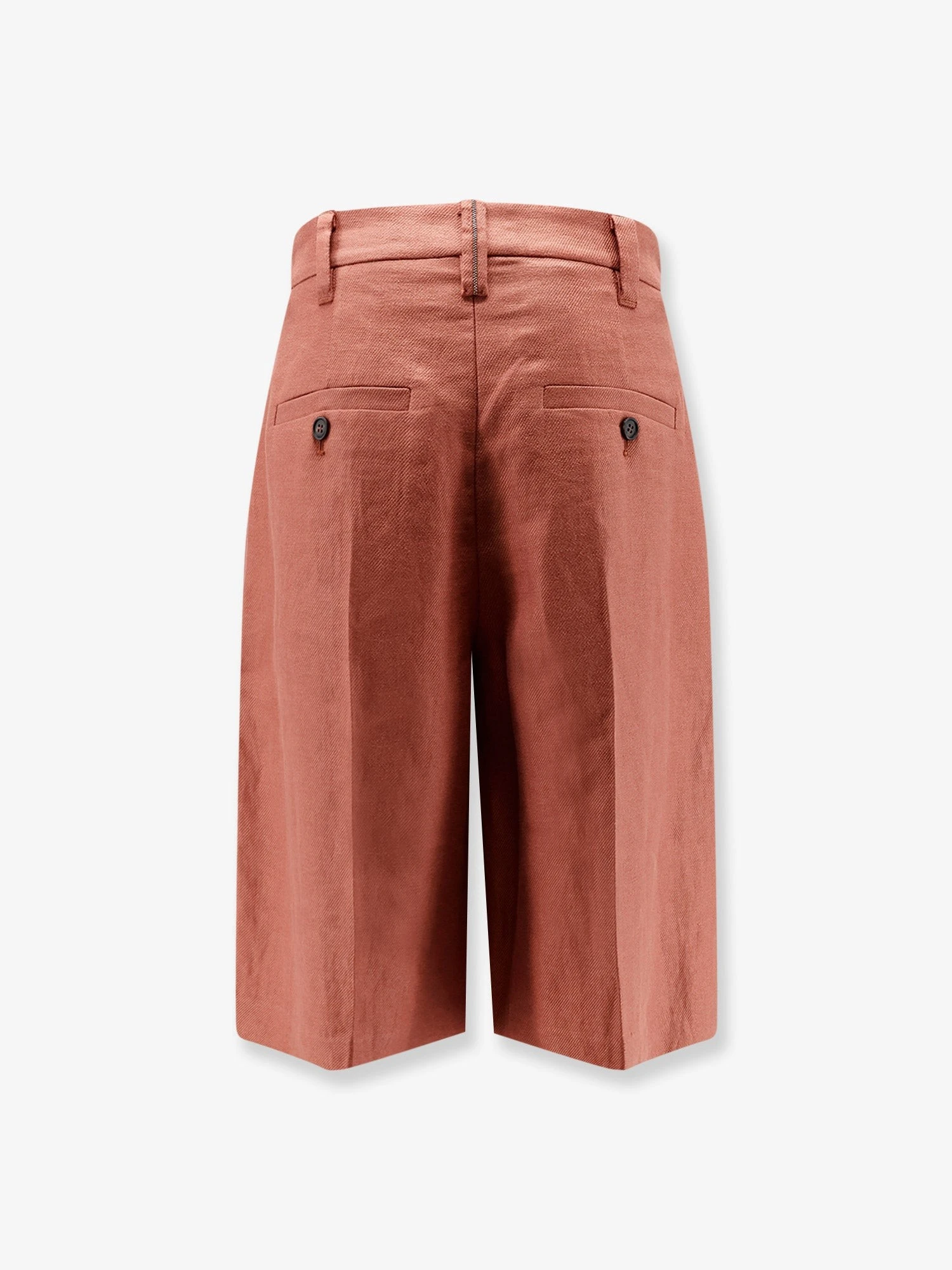 Linen shorts with Monili detail.webp