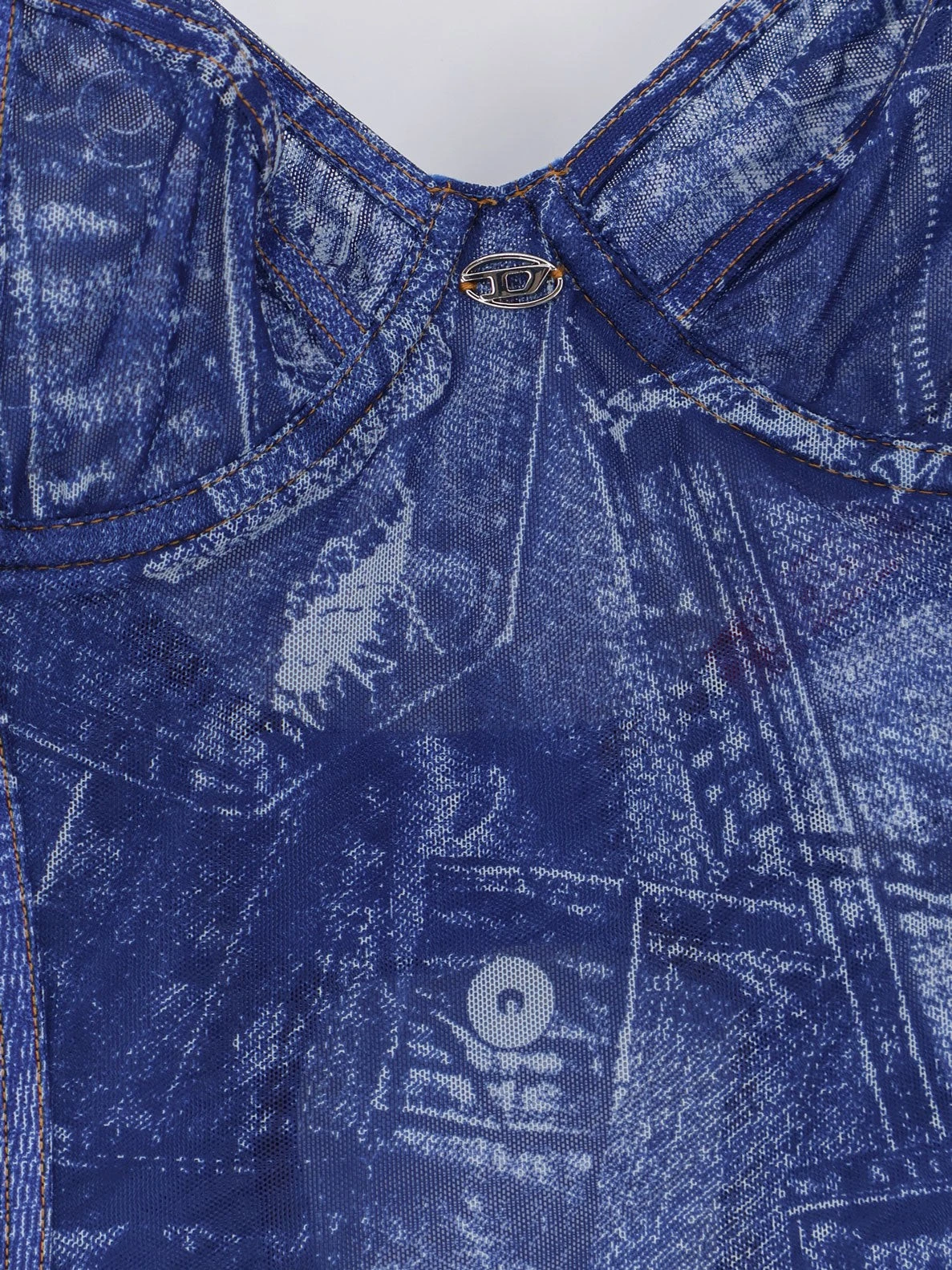 Bridget nylon bodysuit with denim print.webp