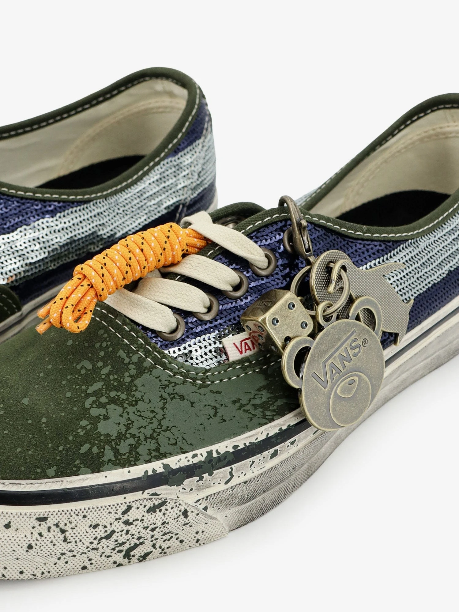 Lx authentic 44 suede sneakers with micro-sequin detail on the side.webp
