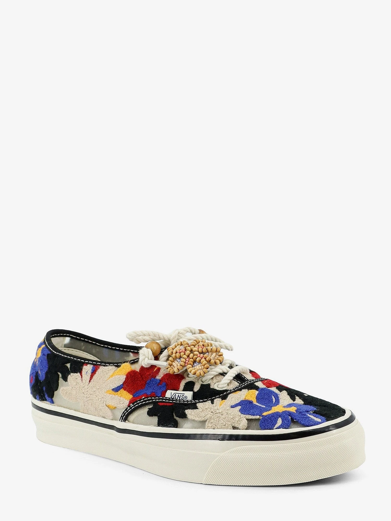 Lx authentic 44 sneakers with multicolor macramé floral detail.webp