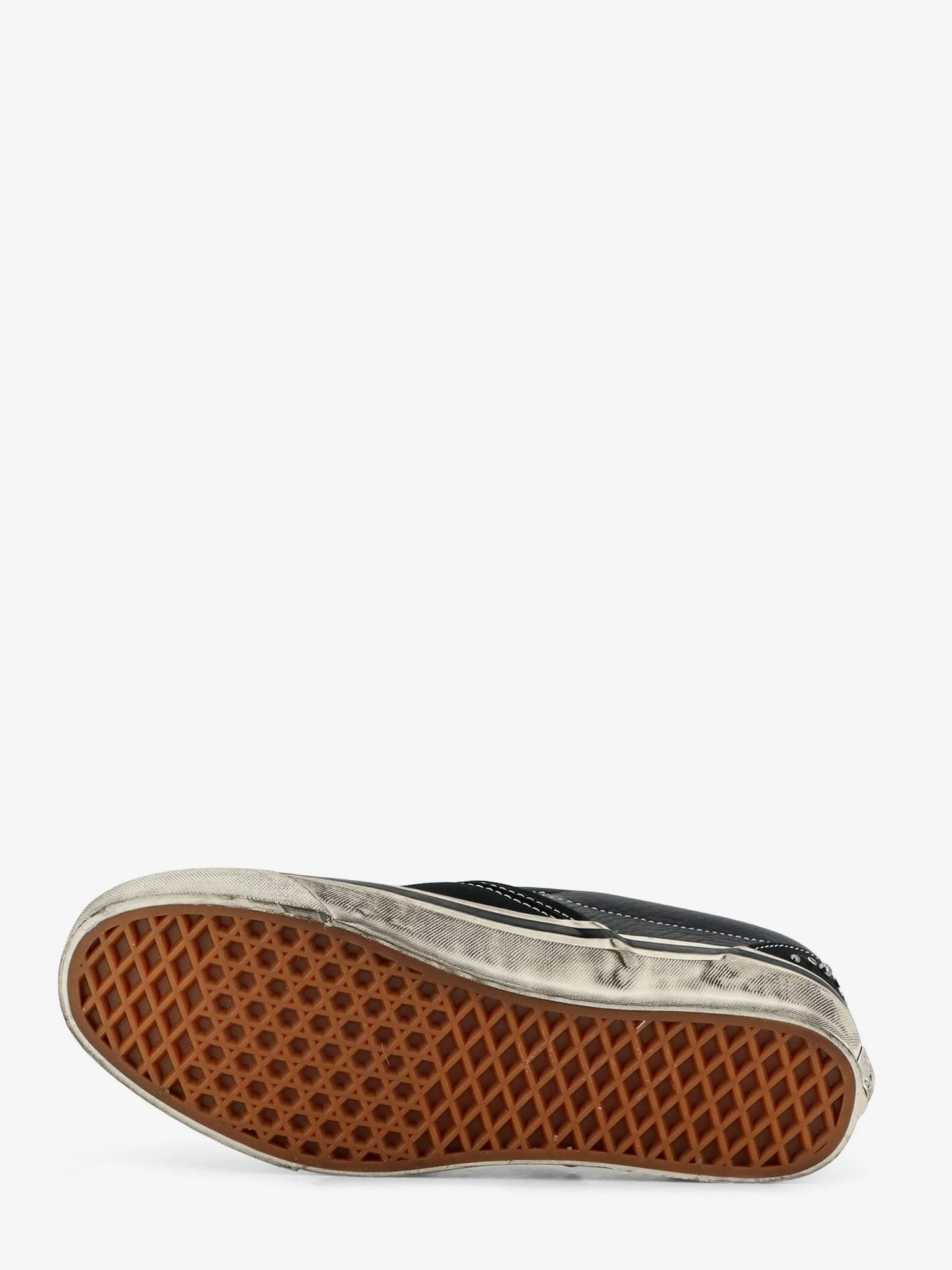 Lx classic slip on 98 canvas and leather sneakers with all-over metal beads.webp
