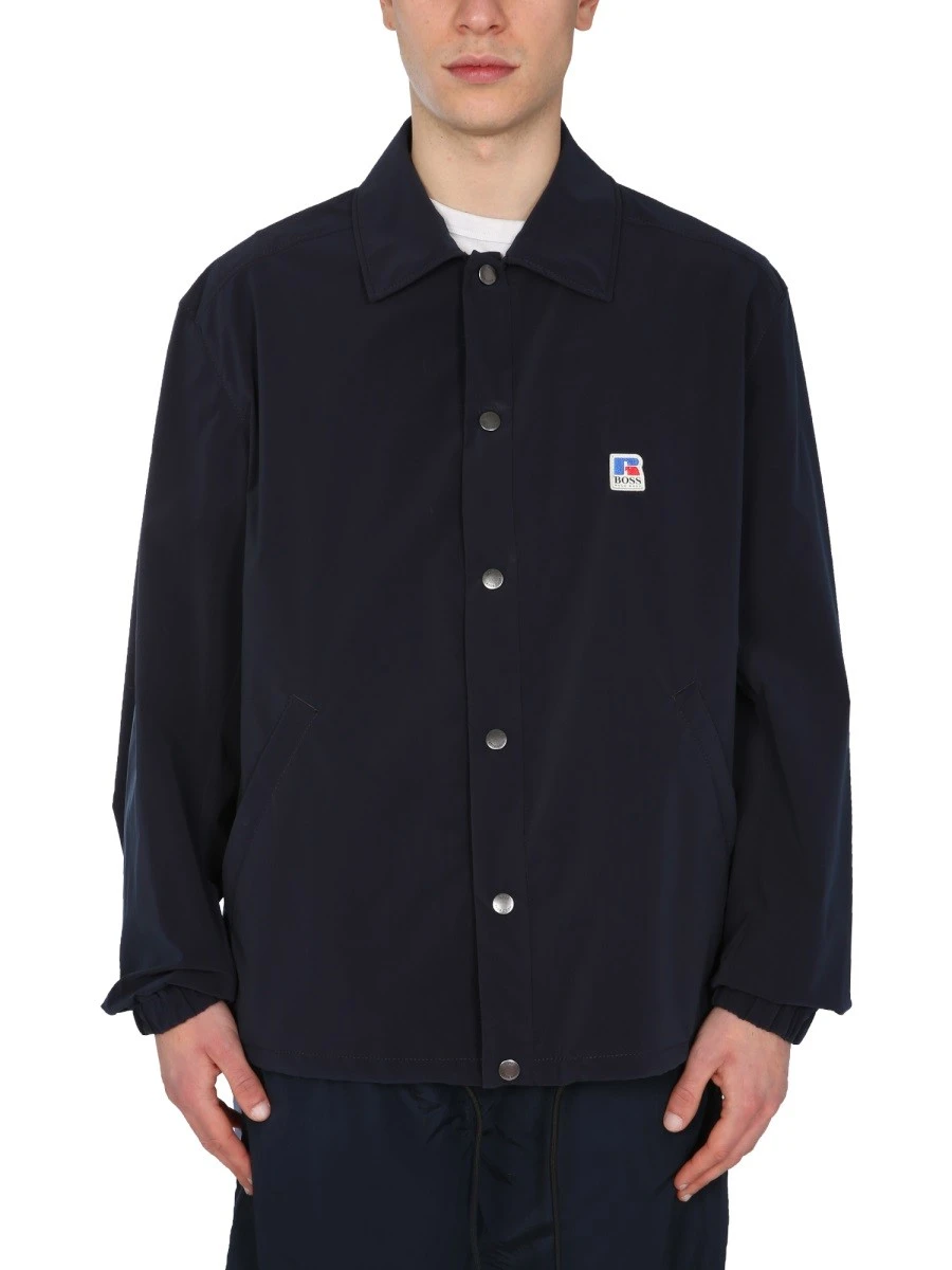 RELAXED FIT JACKET WITH BOSS X RUSSELL ATHLETIC LOGO.webp
