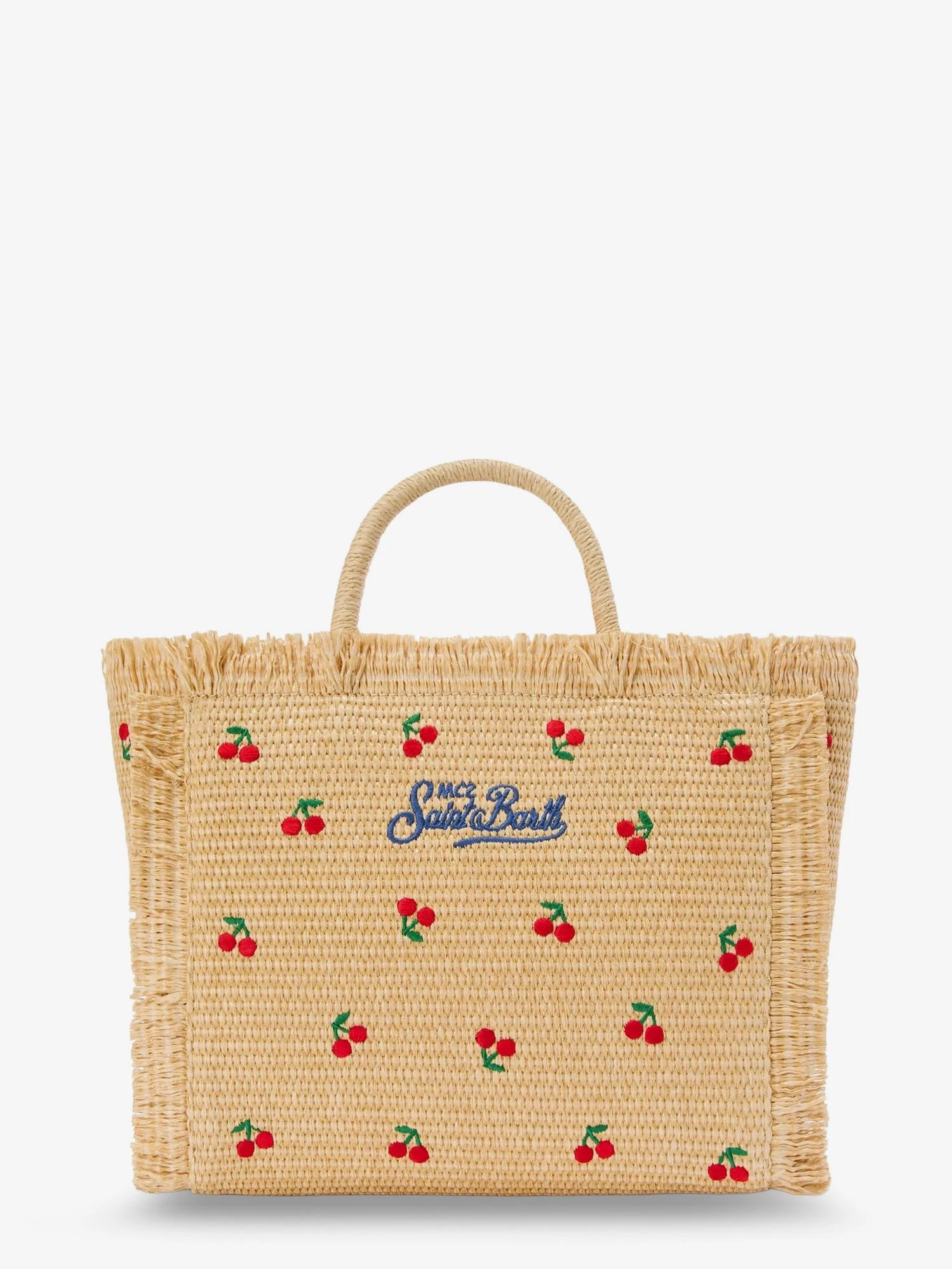 Colette raffia handbag with embroidered logo on the front.webp