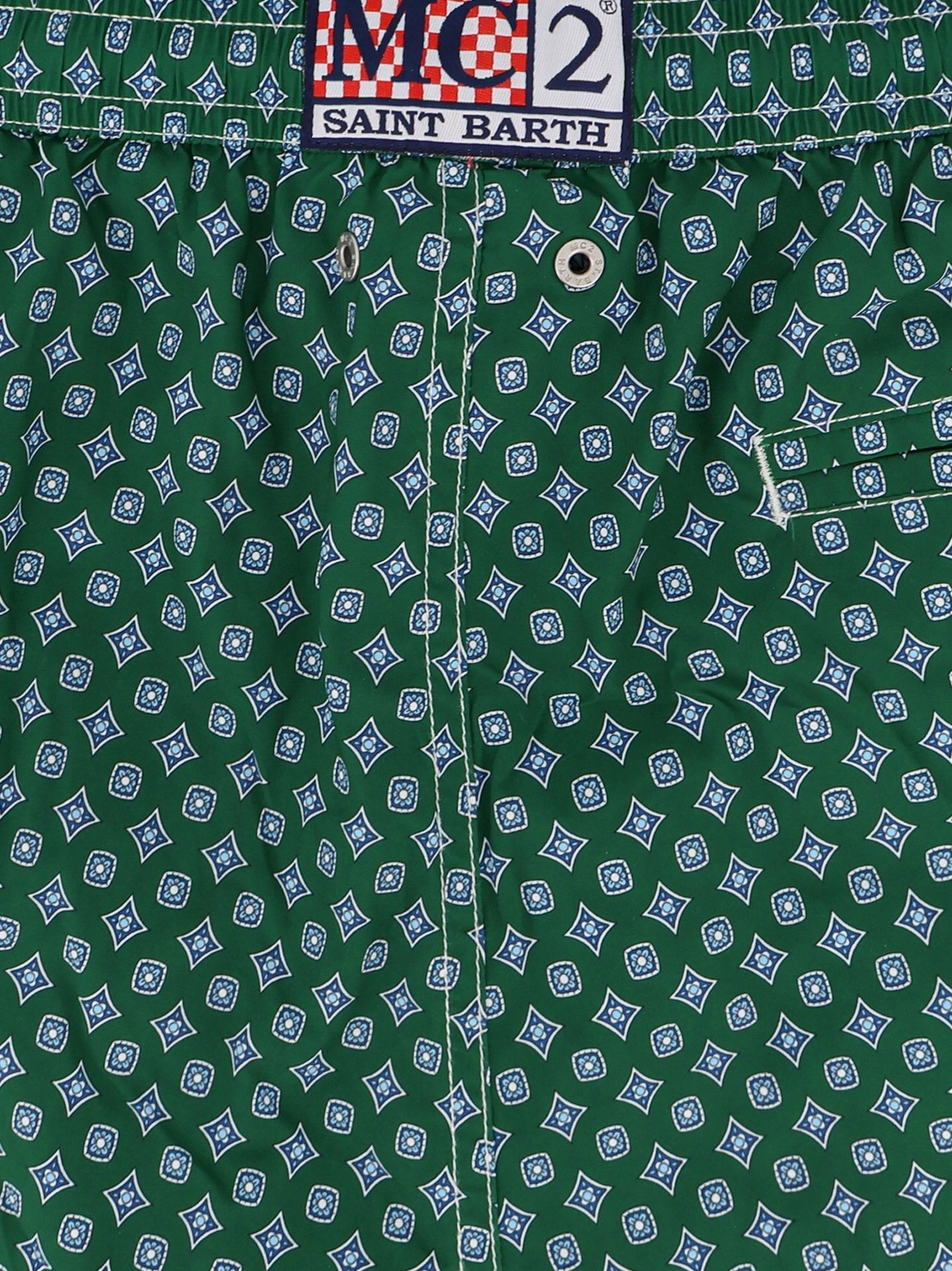 Nylon swim shorts with all-over micro pattern.webp