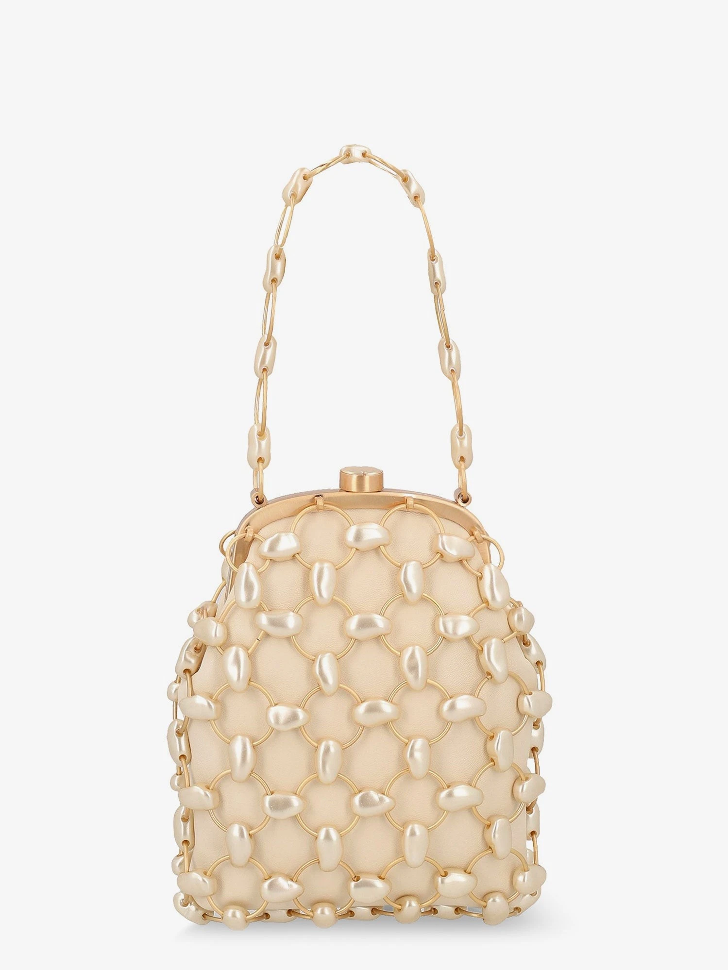Brielle Wristlet leather handbag with all-over pearl detail.webp