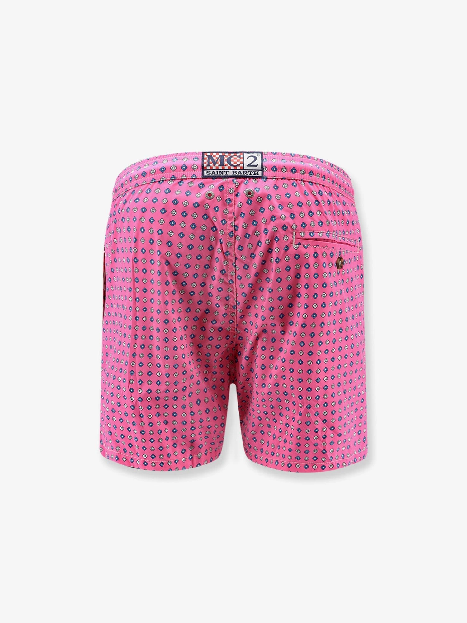 Nylon swim shorts with an all-over micro pattern.webp