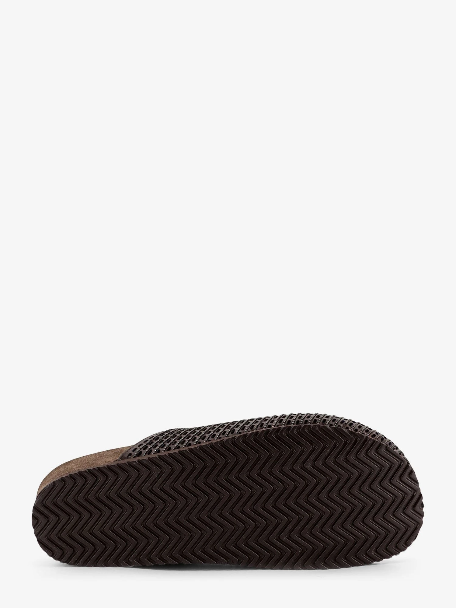 Leather sandals with Precious Net detail.webp
