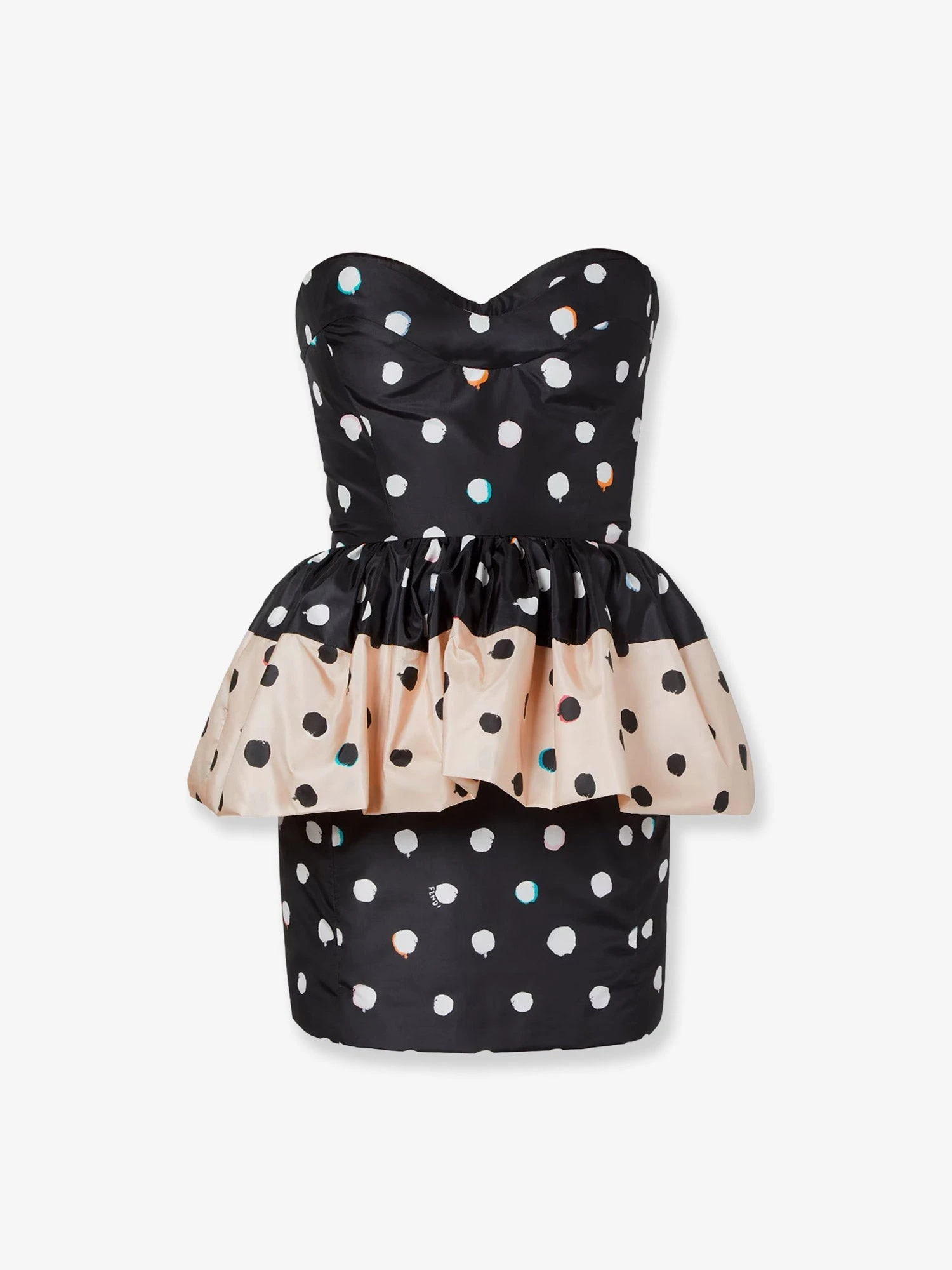 Falena Dots taffeta' bustier dress.webp