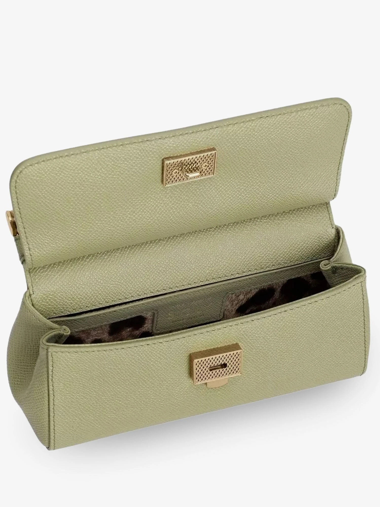 Sicily Small leather shoulder bag with metal logo patch.webp