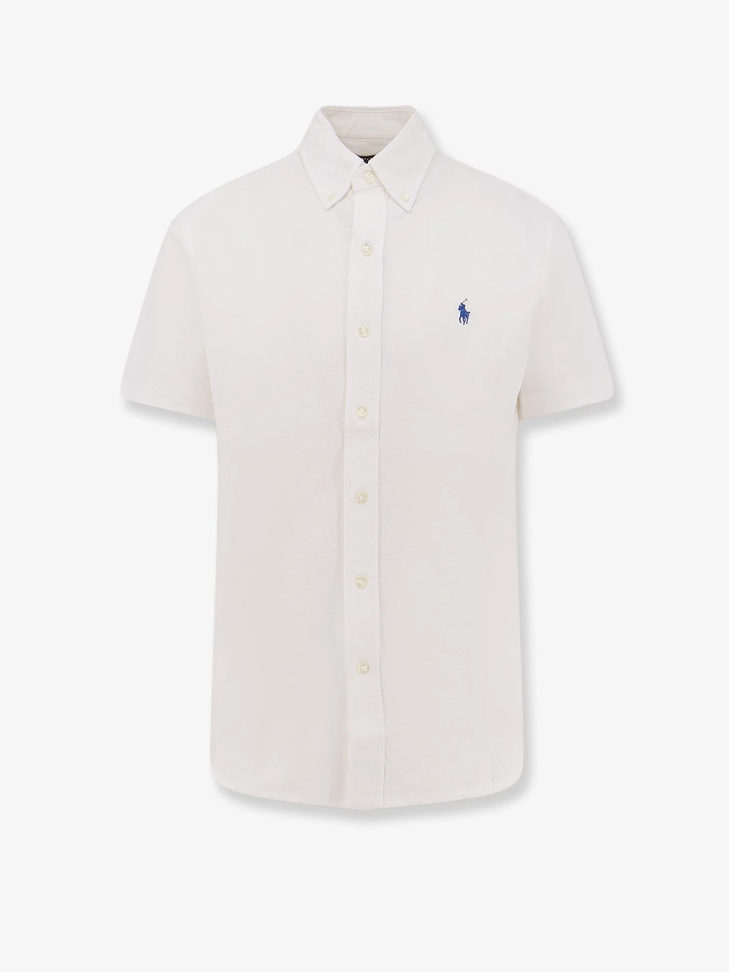 Cotton shirt with embroidered logo on the front.webp