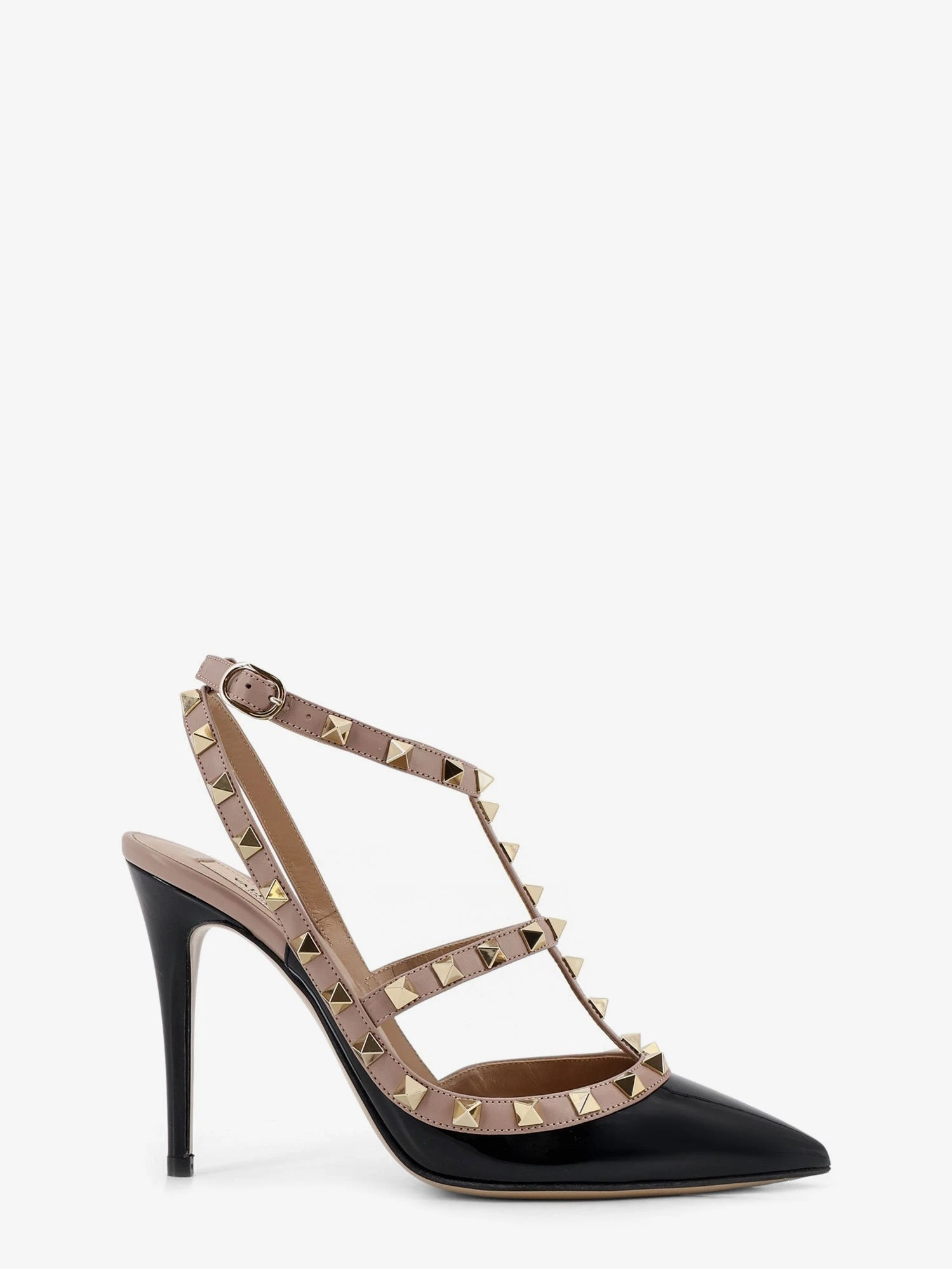 Rockstud patent leather pumps with iconic studs.webp