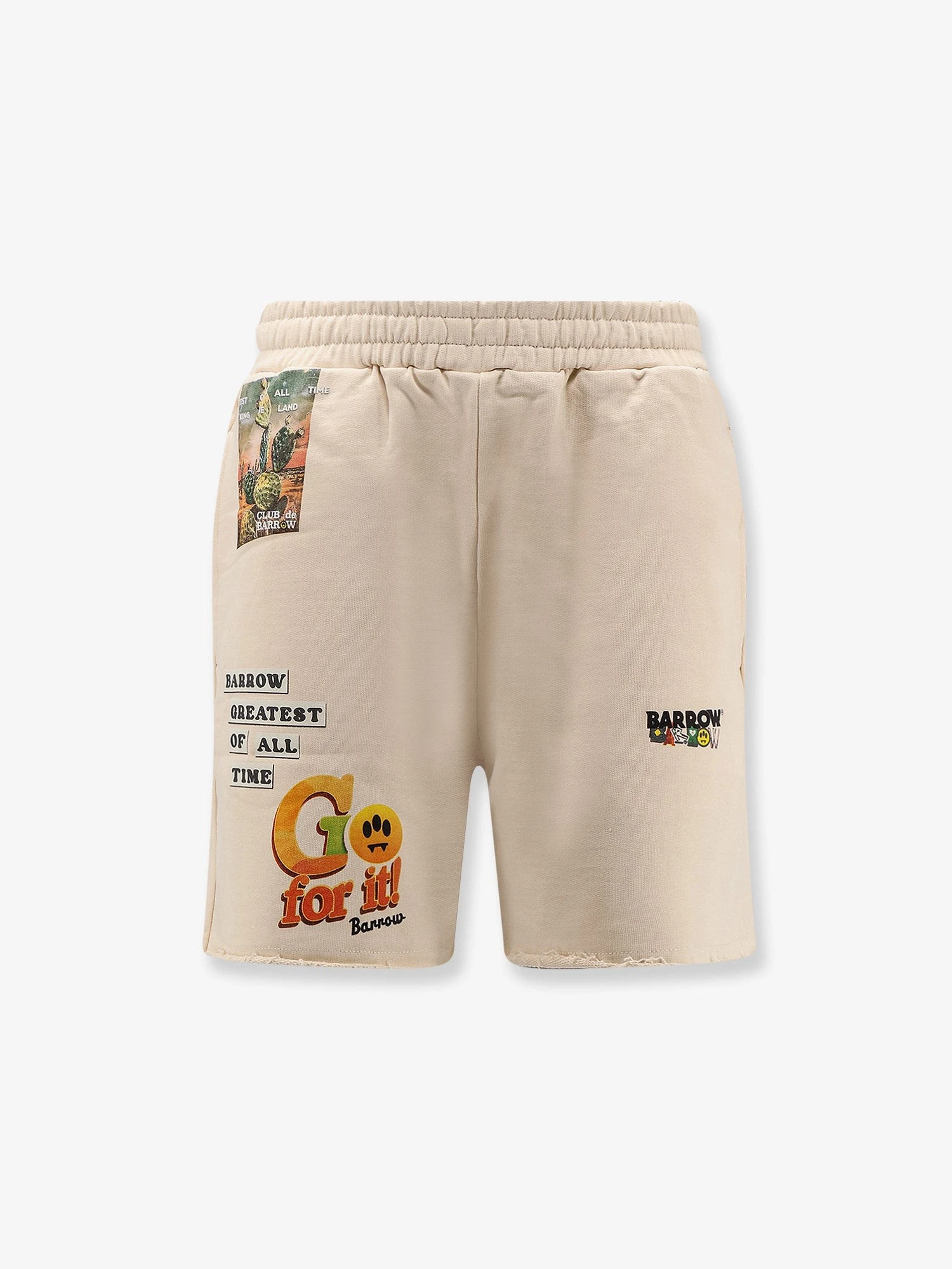 Cotton shorts with iconic print.webp