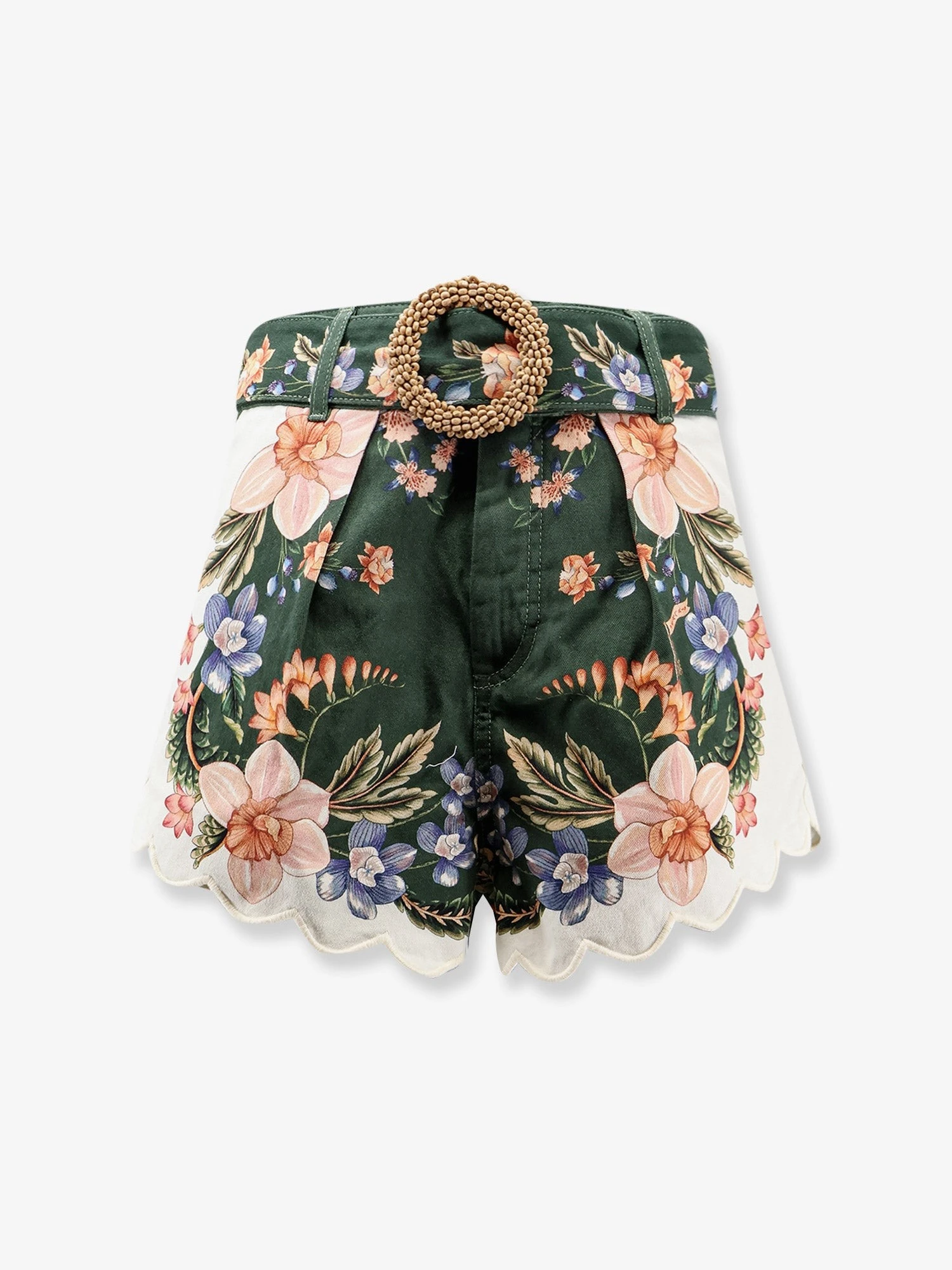Berry Garden cotton shorts with floral print.webp