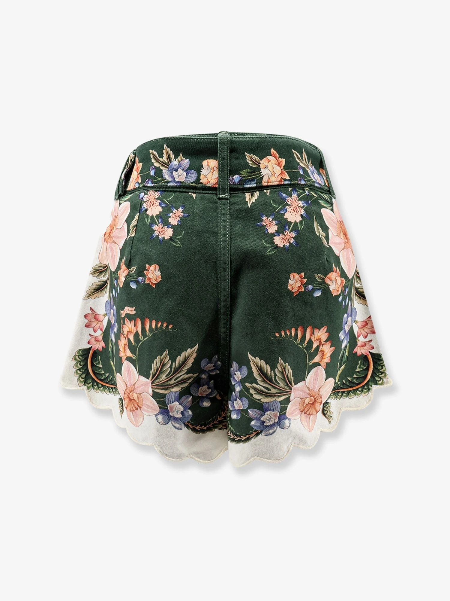 Berry Garden cotton shorts with floral print.webp