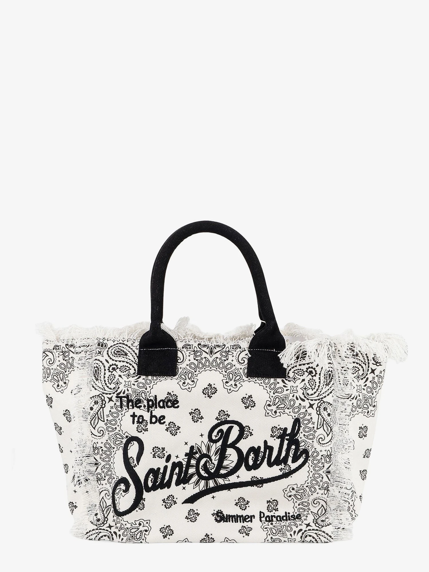 Vanity Canvas shoulder bag with bandana print.webp