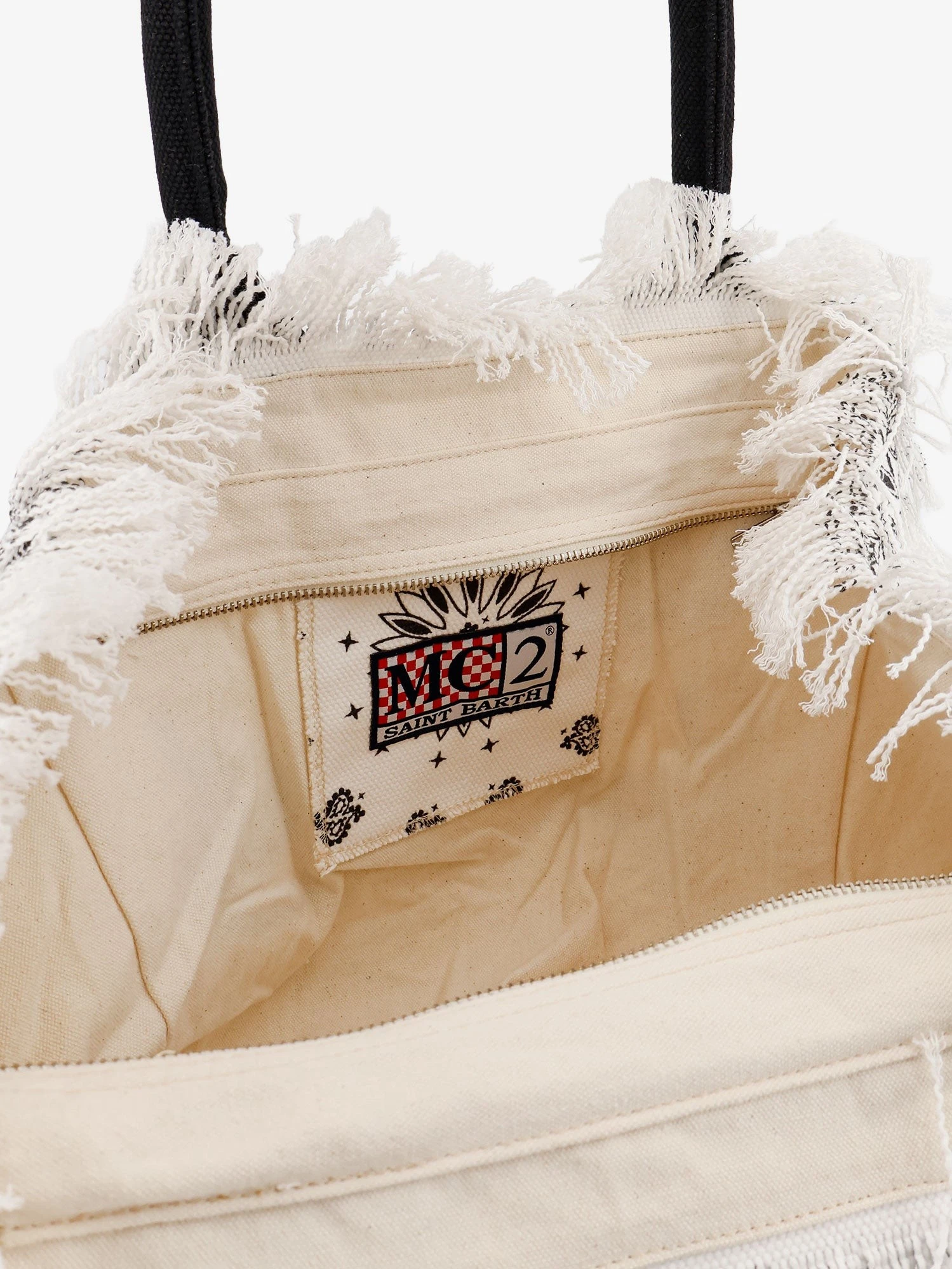 Vanity Canvas shoulder bag with bandana print.webp