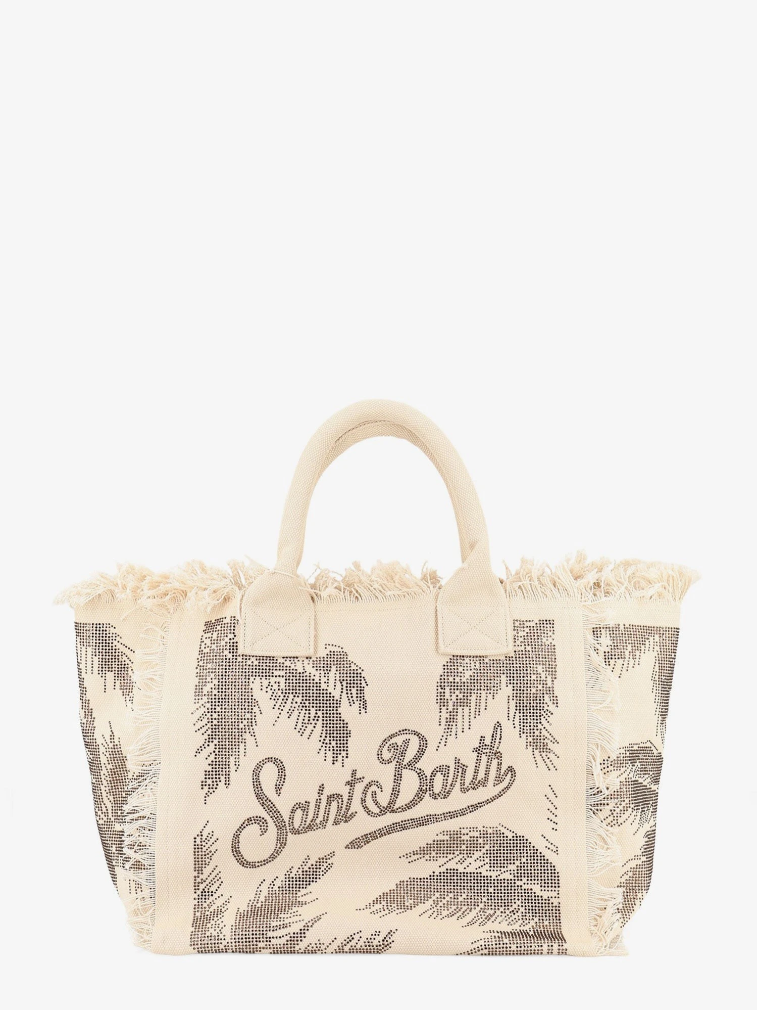 Vanity canvas shoulder bag with rhinestone detail.webp