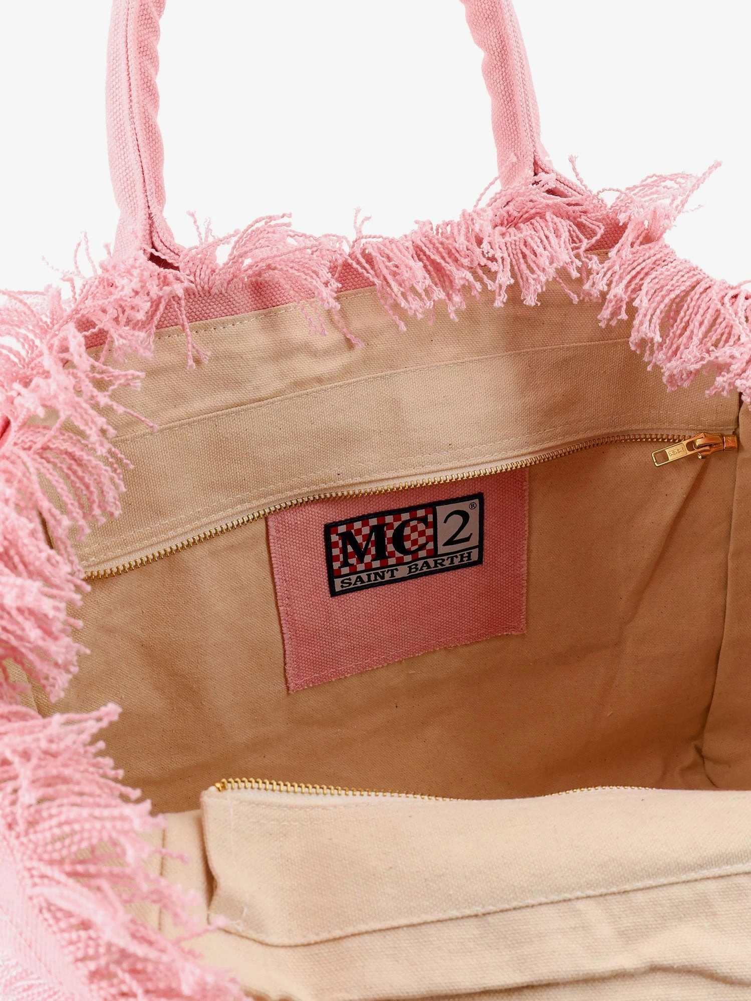 Vanity canvas shoulder bag with front logo.webp