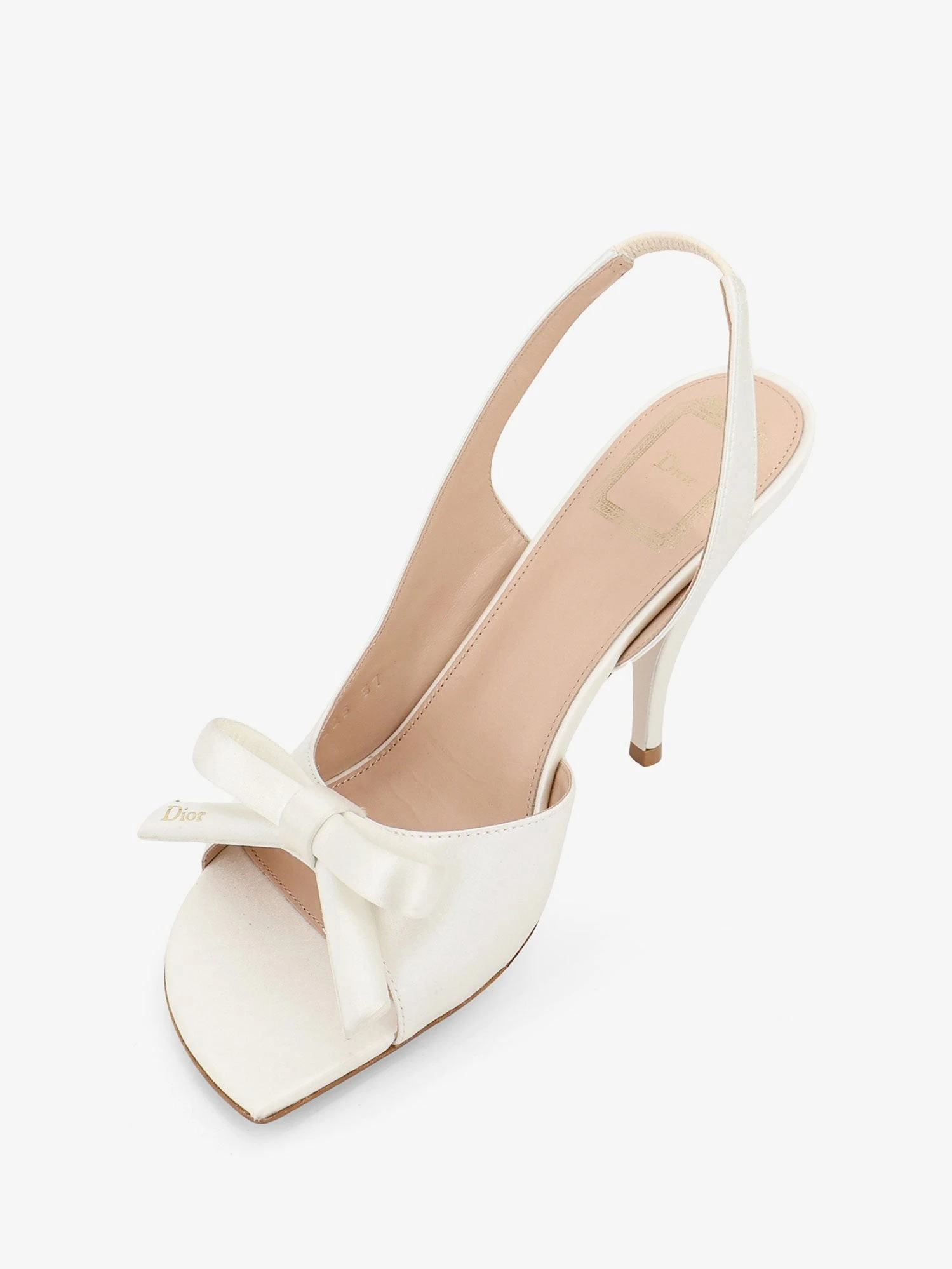 Dior Bow satin sandals with logo bow detail.webp