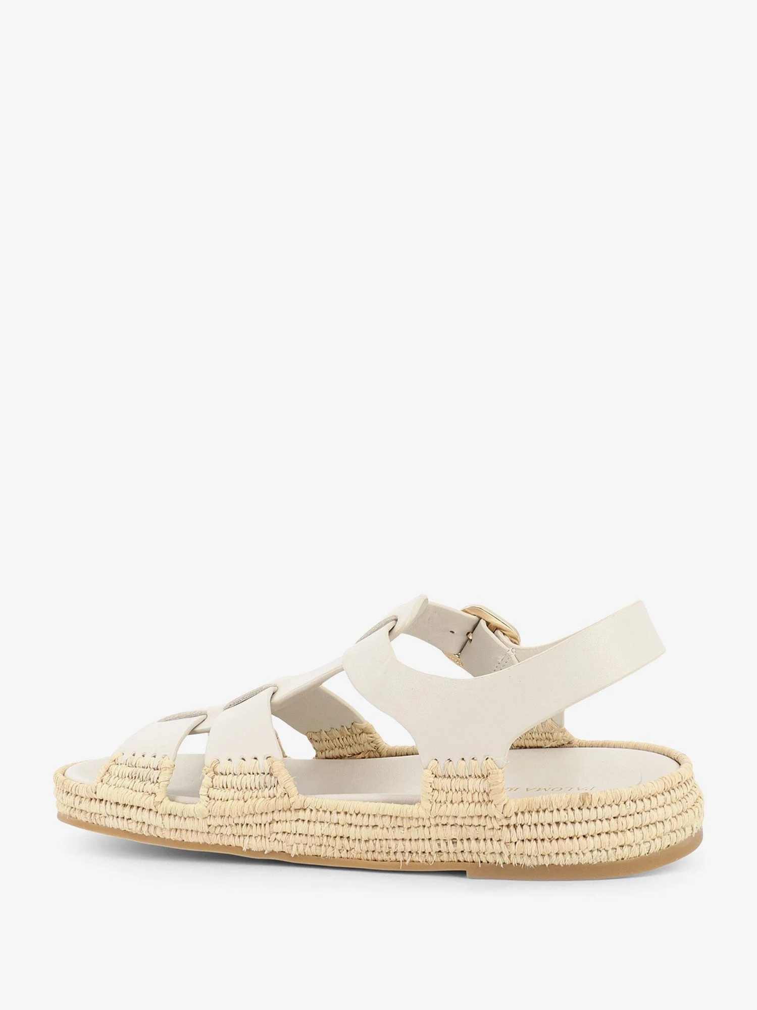 Yuka leather sandals with woven raffia sole.webp
