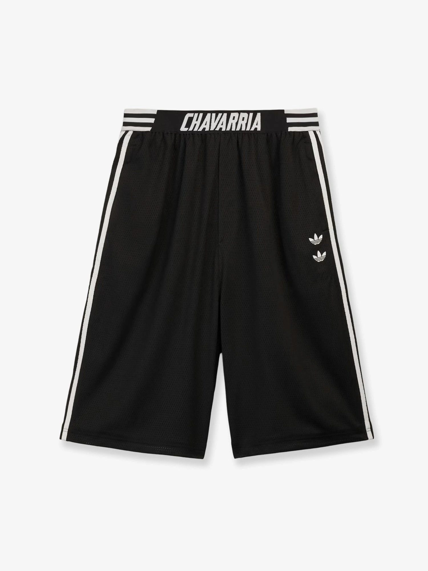 Recycled nylon Bermuda shorts with printed logo on the front.webp