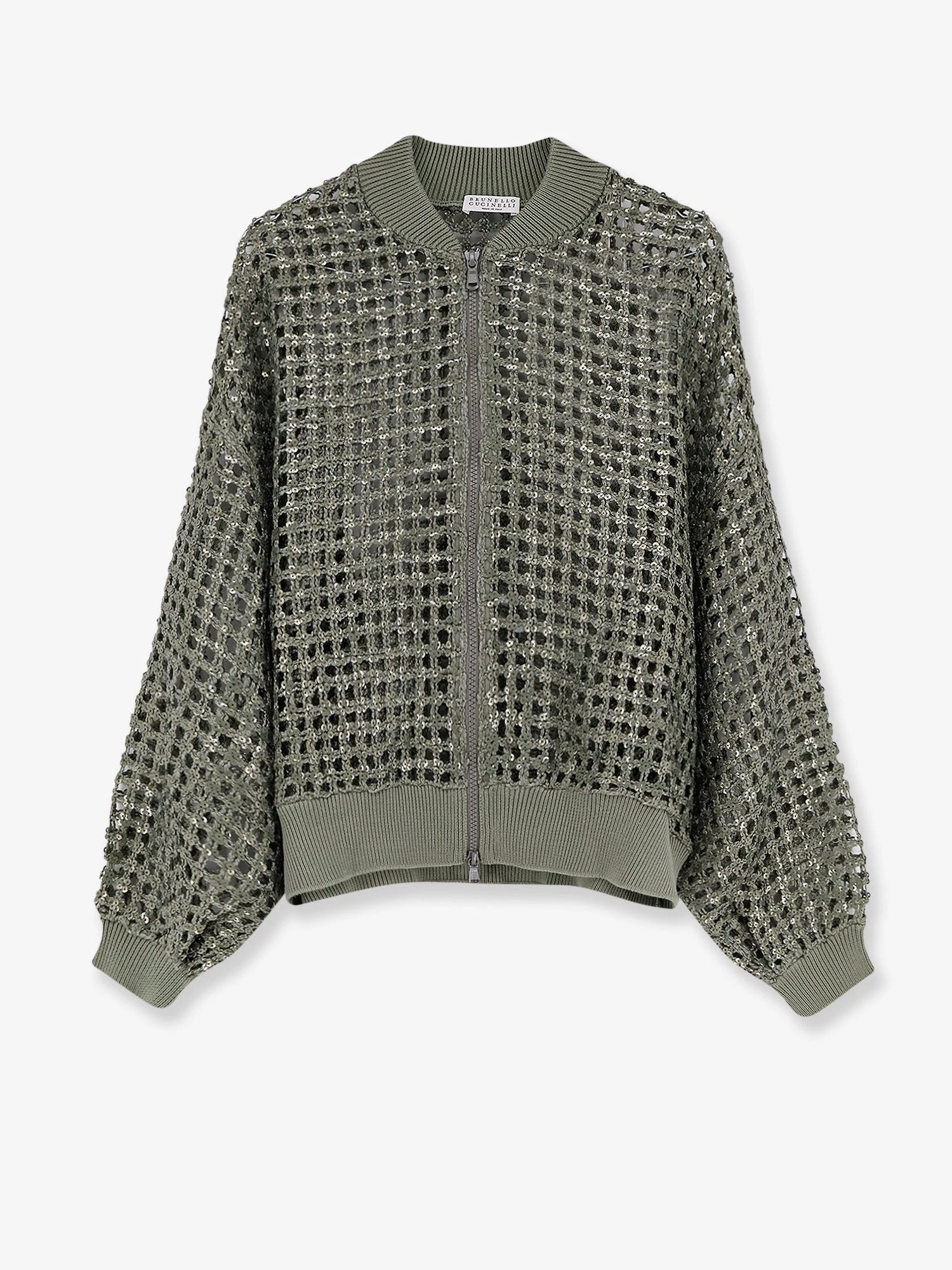 Dazzling Net Embroidery silk and linen cardigan.webp