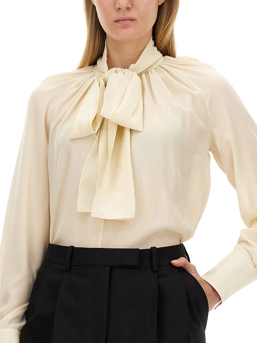 SILK SHIRT WITH LAVALLIÉRE COLLAR.webp