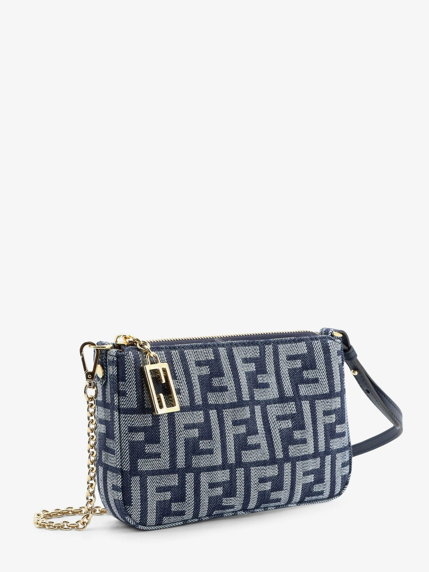 Baguette FF jacquard fabric clutch bag.webp