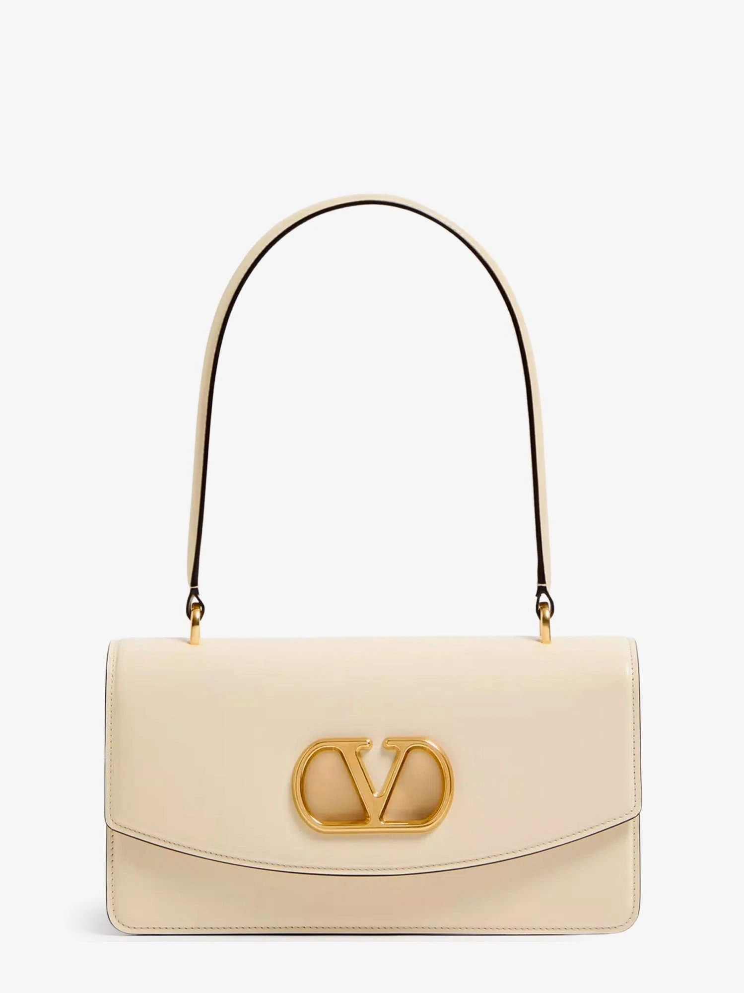 Leather Vlogo shoulder bag.webp