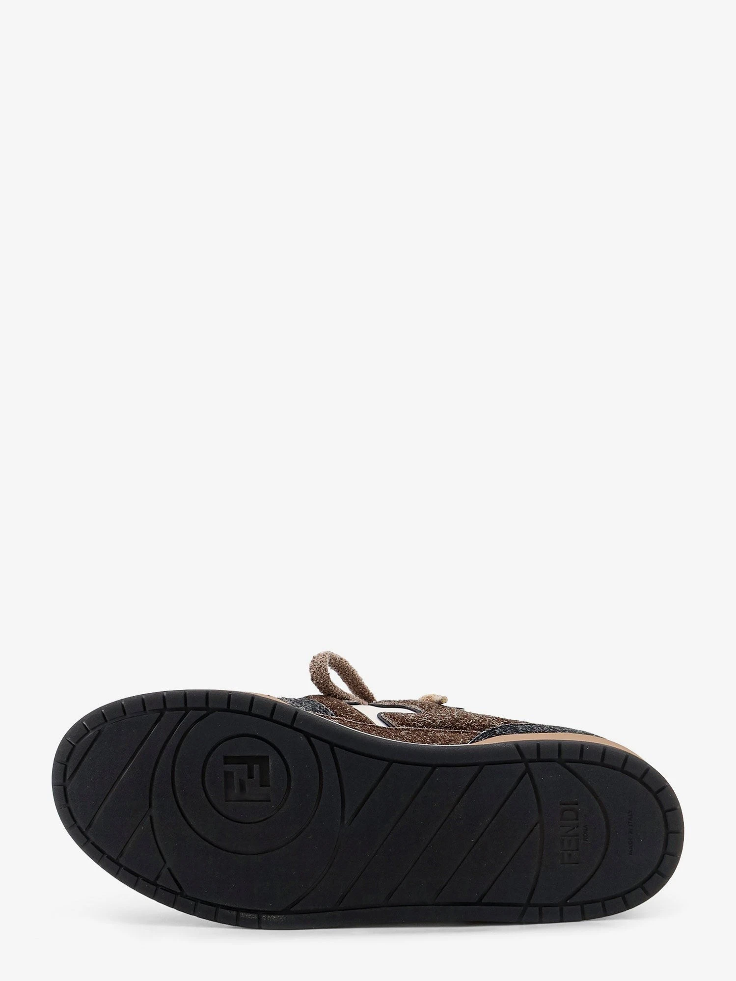 Sneakers Fendi Match in pelle bianca e suede marrone.webp