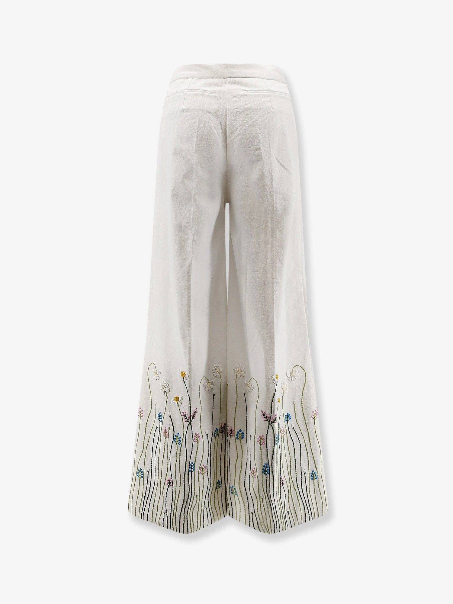 Cotton trousers with multicolor embroidery.webp