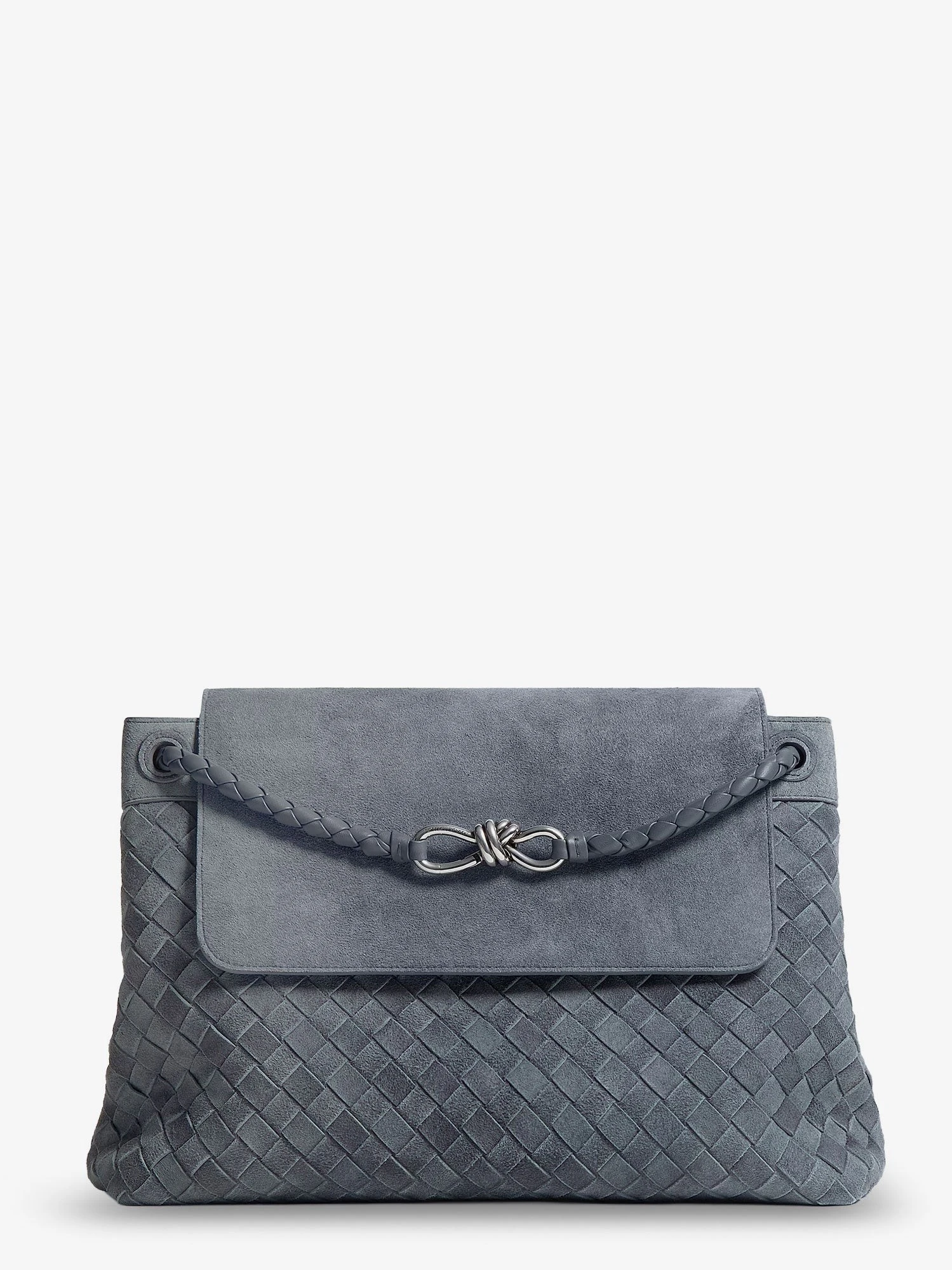 Andiamo Messenger suede shoulder bag with Intrecciato motif.webp