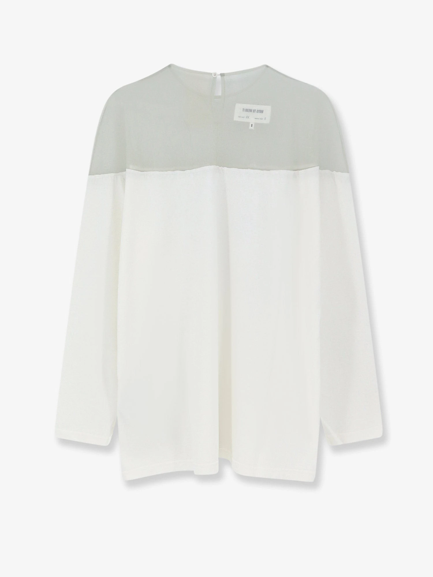 Cotton t-shirt with voile insert.webp