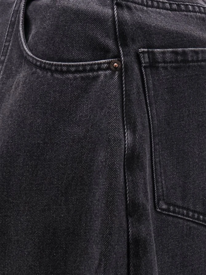 Balloon fit black denim jeans.webp