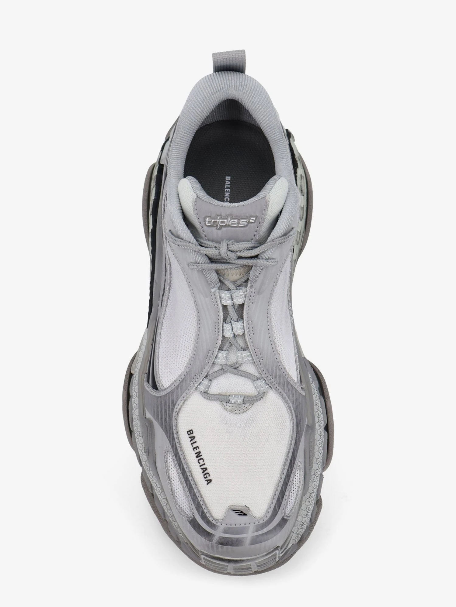 Triple S.2 Gradient mesh and nylon insert sneakers with used effect.webp