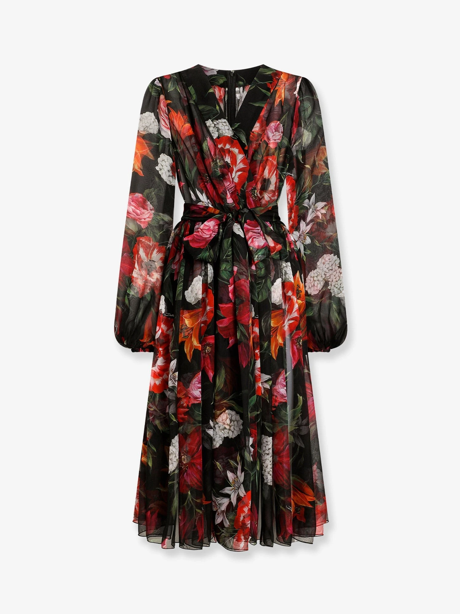 Chiffon dress with floral print.webp