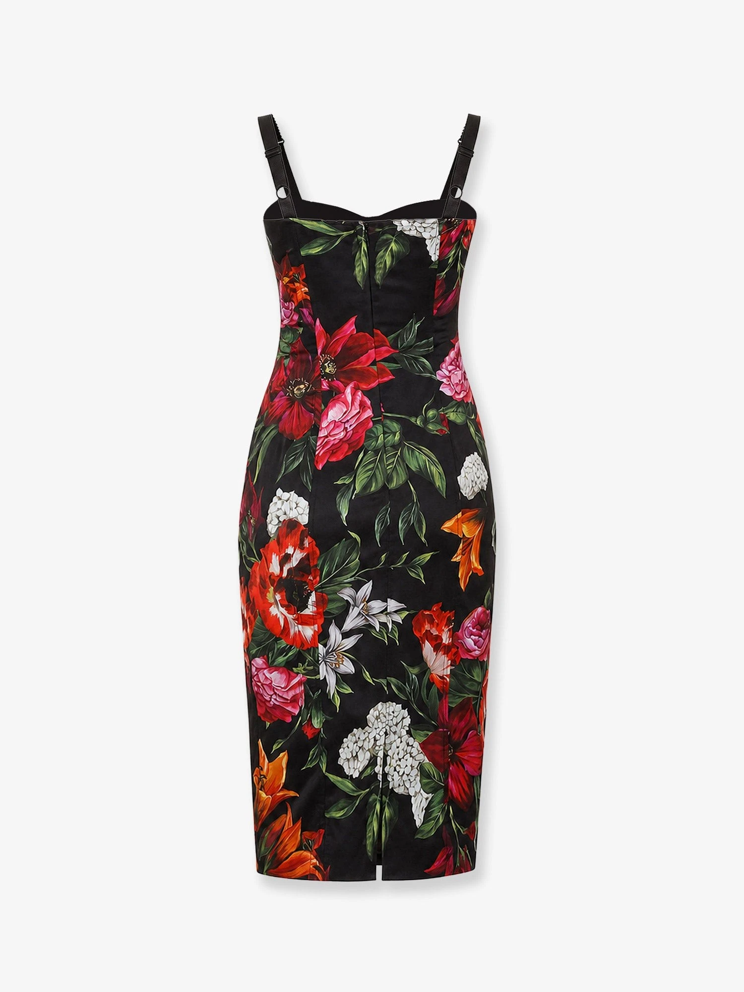 Satin dress with floral print.webp
