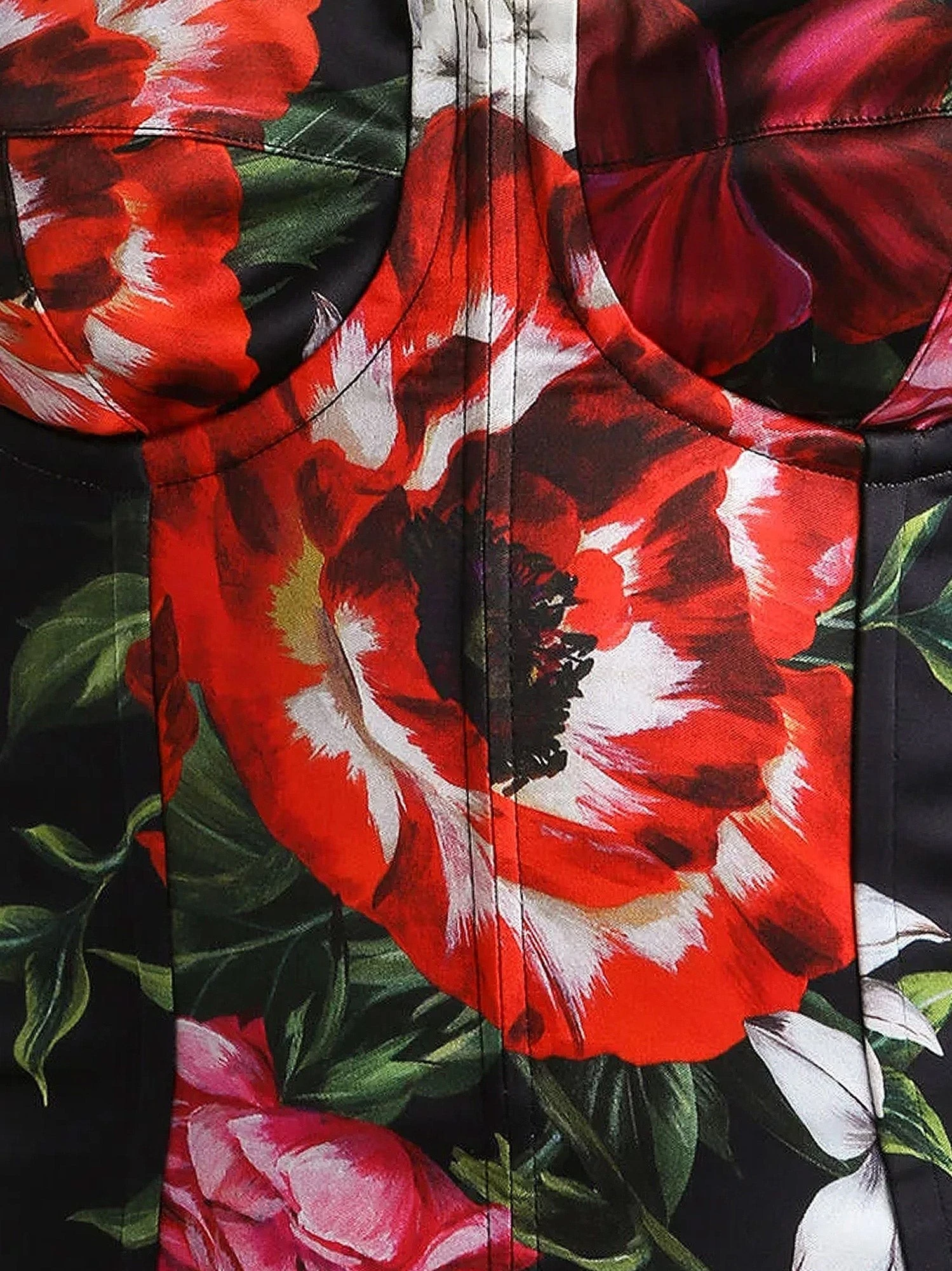 Satin dress with floral print.webp
