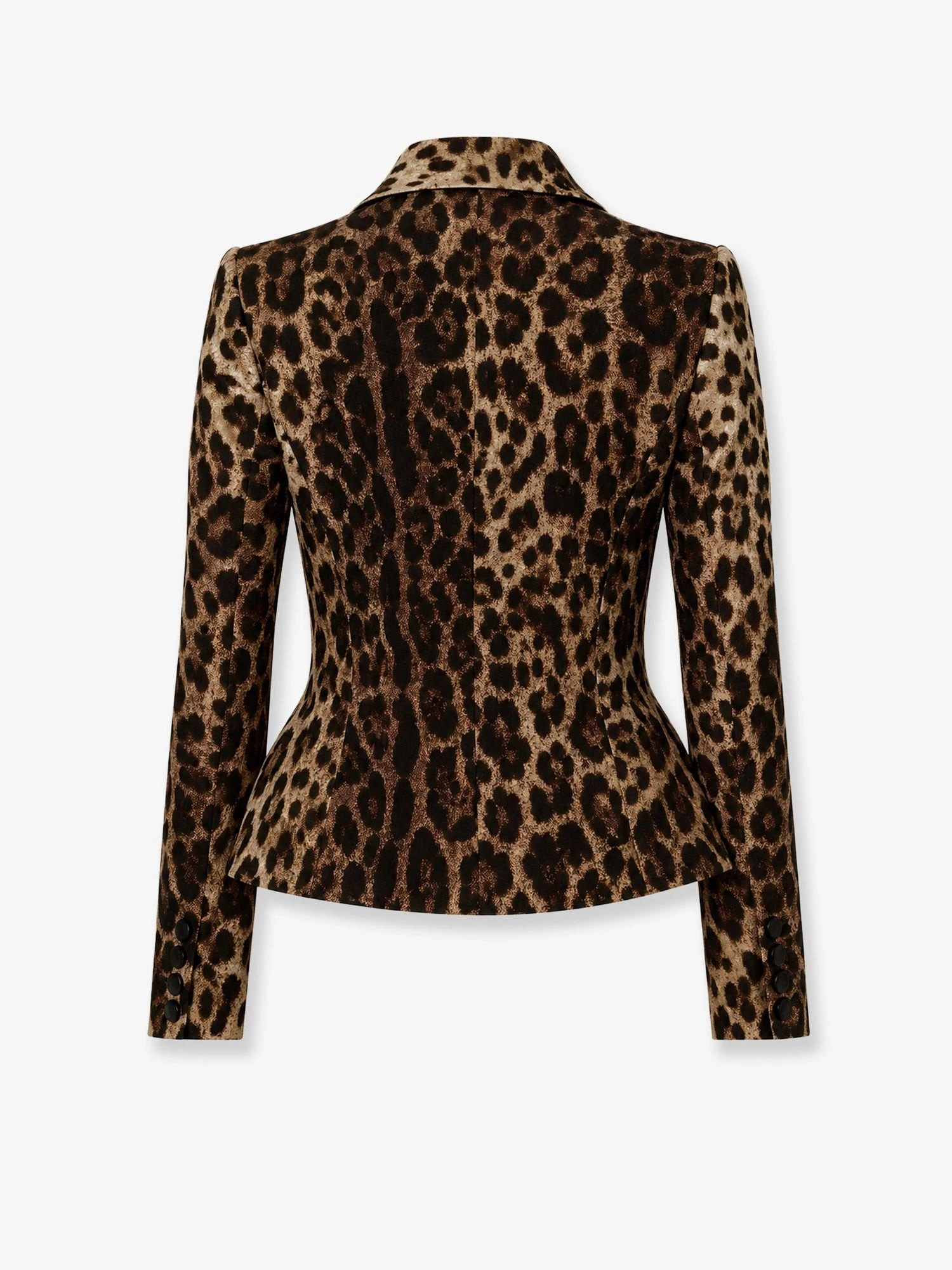 Double wool crêpe dress with Leopard print.webp