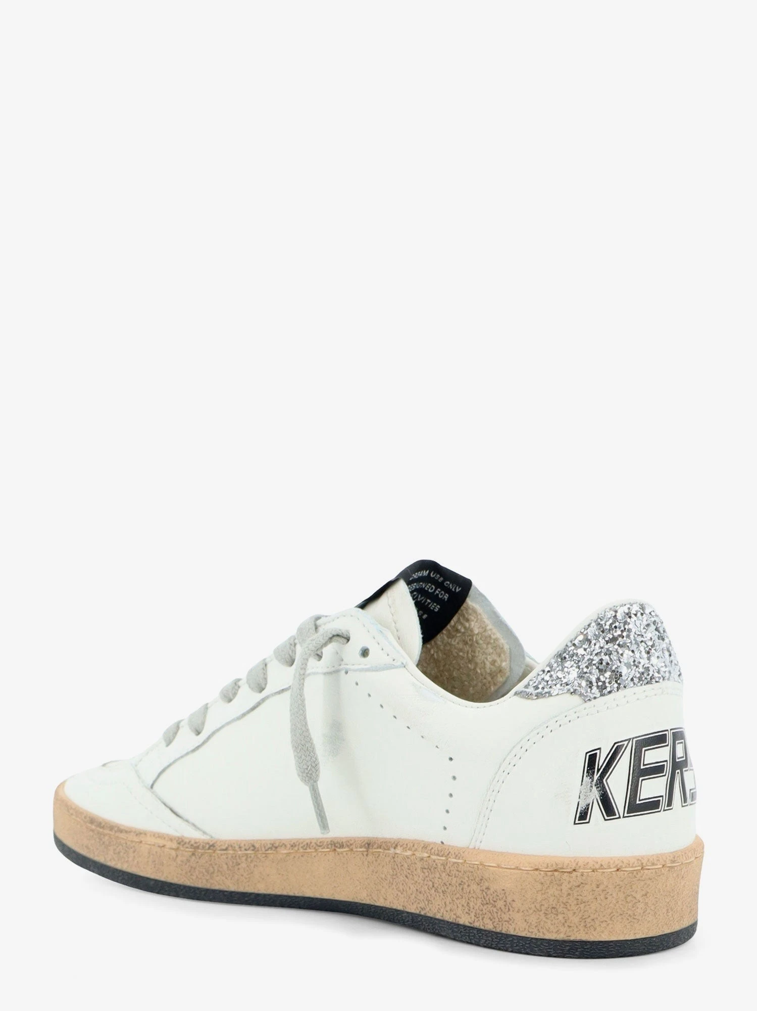 Ballstar leather sneakers with iconic glitter logo on the side.webp